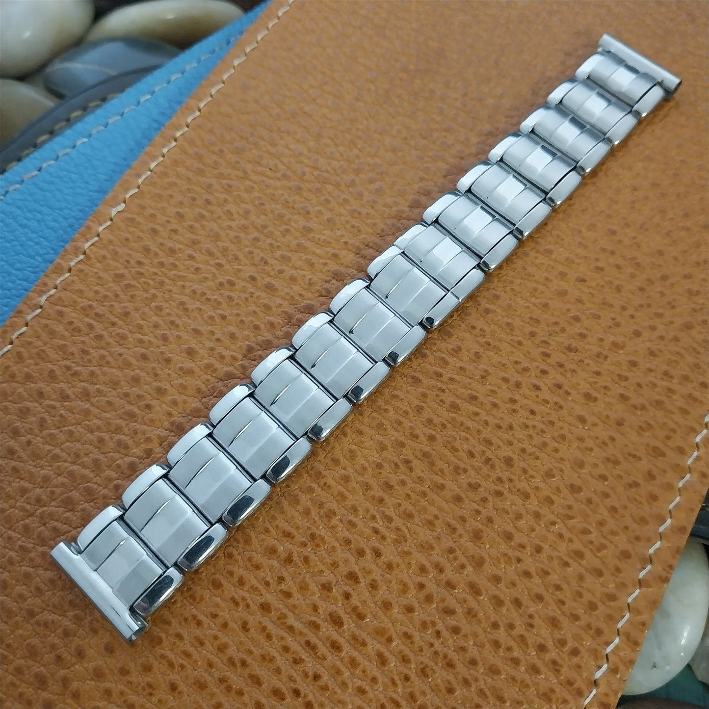 Vintage 17mm Kiefer Cadman 1960s Stainless Steel nos Classic Stretch Watch Band