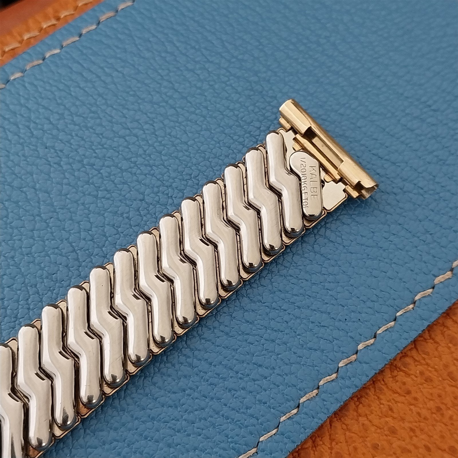 10k Yellow Gold-Filled Kalbe USA Scissor Expansion nos Vintage Watch Band