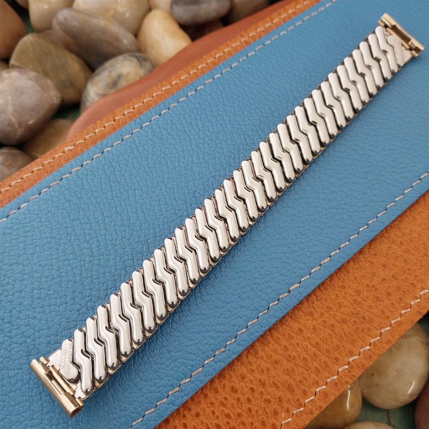 17.2mm 10k Gold-Filled Kalbe Scissor Expansion nos Vintage Watch Band