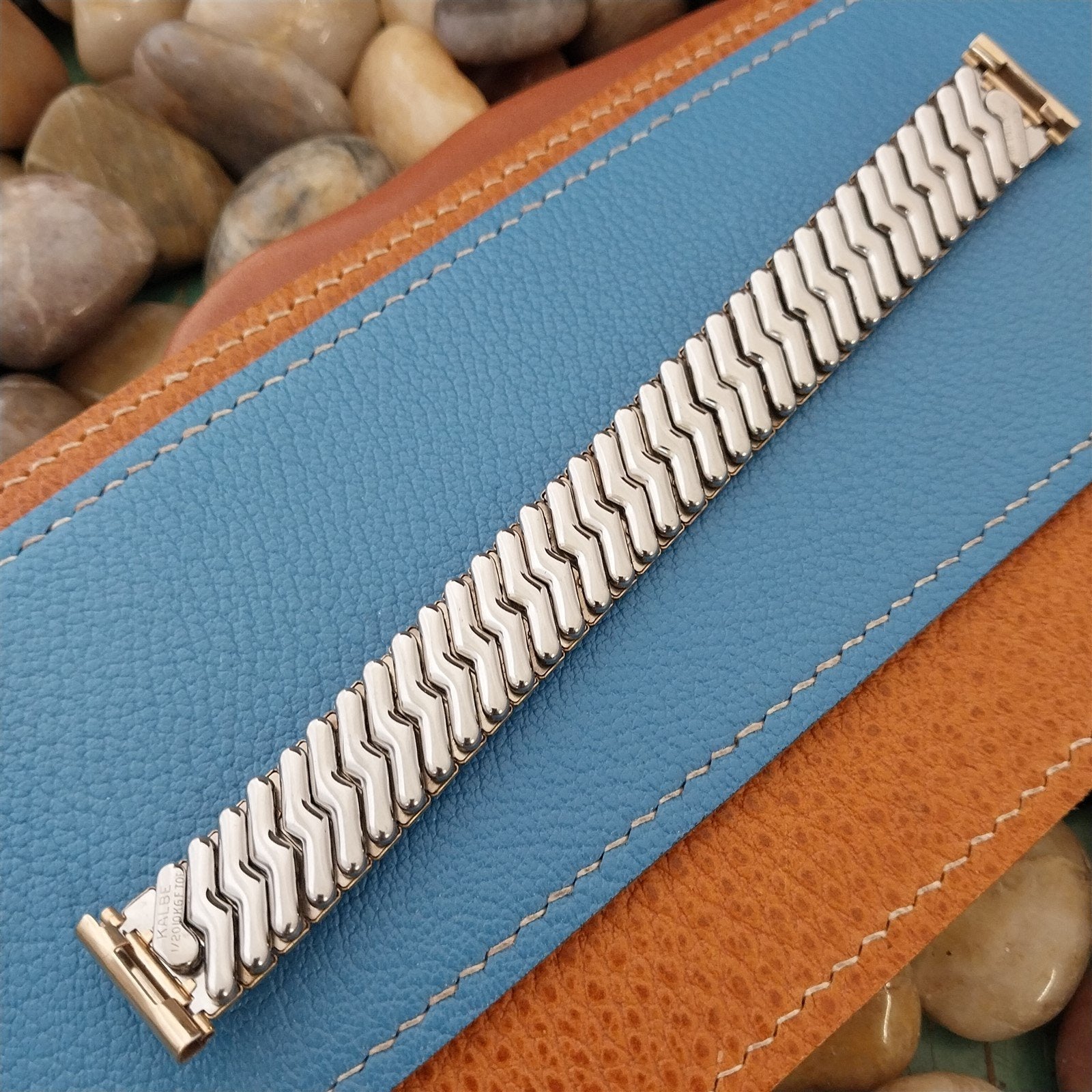 17.2mm 10k Gold-Filled Kalbe Scissor Expansion nos Vintage Watch Band