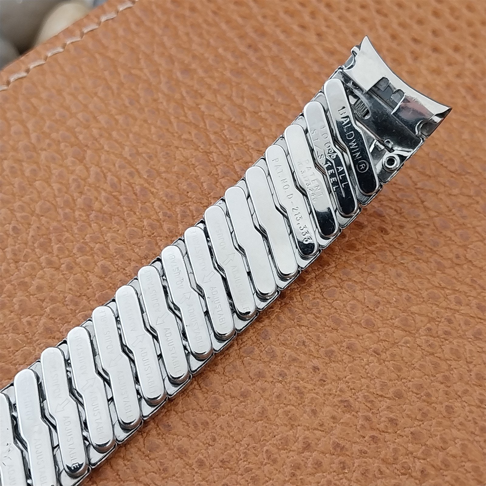 Baldwin Stainless Steel Expansion 5/8" Clasicc 1960s Vintage Watch Band