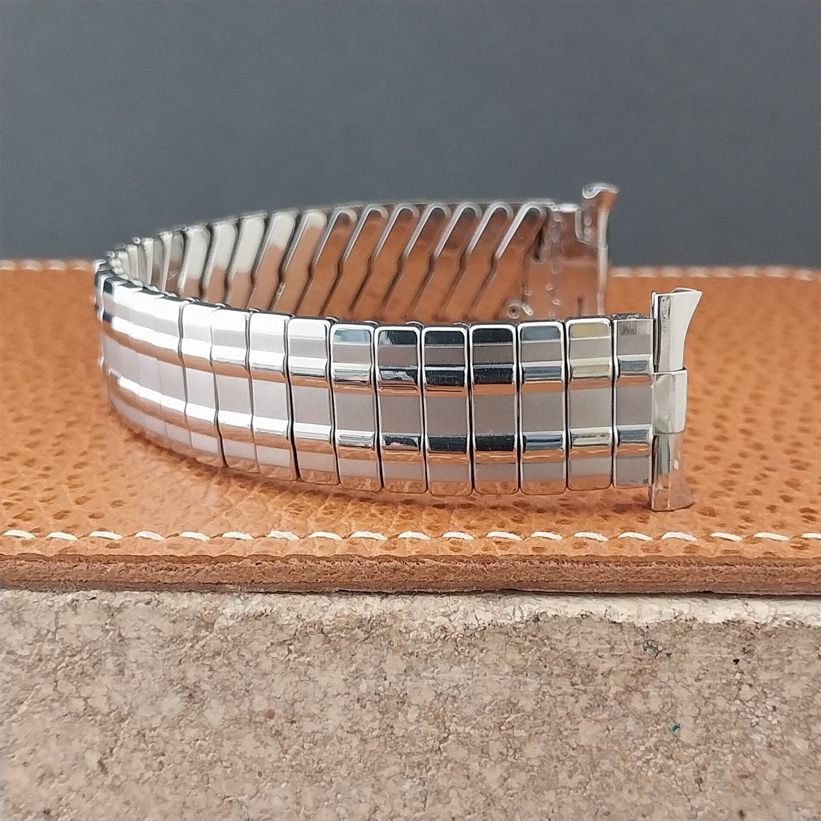 Vintage 20mm 19mm Baldwin USA Stainless Steel Expansion Unused 1960s Watch Band
