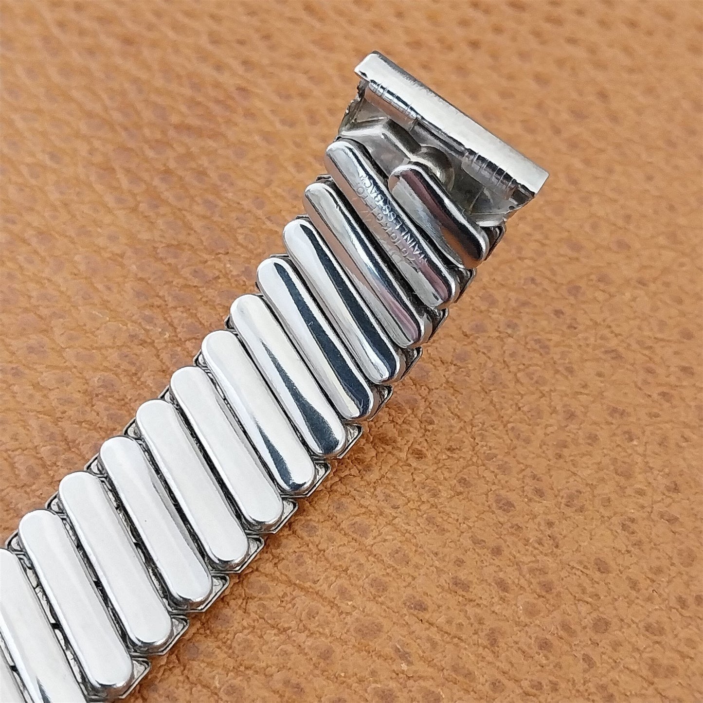 10K White Gold-Filled 5/8" Drema nos Short 50s Expansion Vintage Watch Band