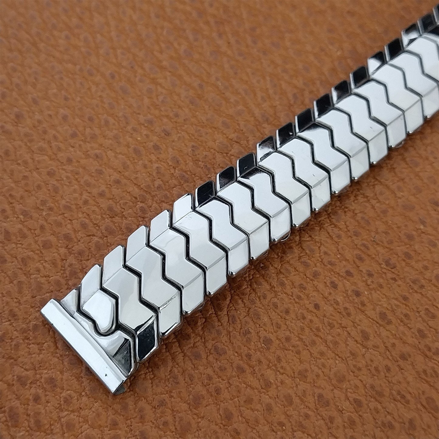 10k White Gold-Filled 5/8" Drema Unused Short 1950s Expansion Vintage Watch Band