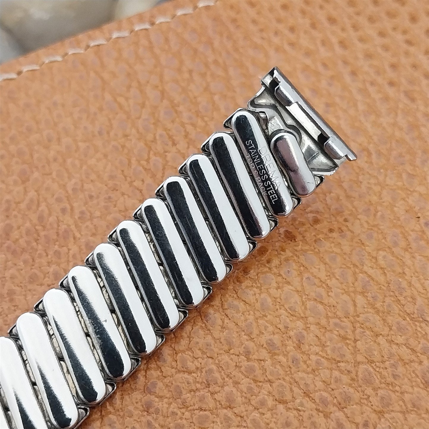 10k White Gold-Filled 5/8" Drema nos 1950s Expansion Vintage Watch Band