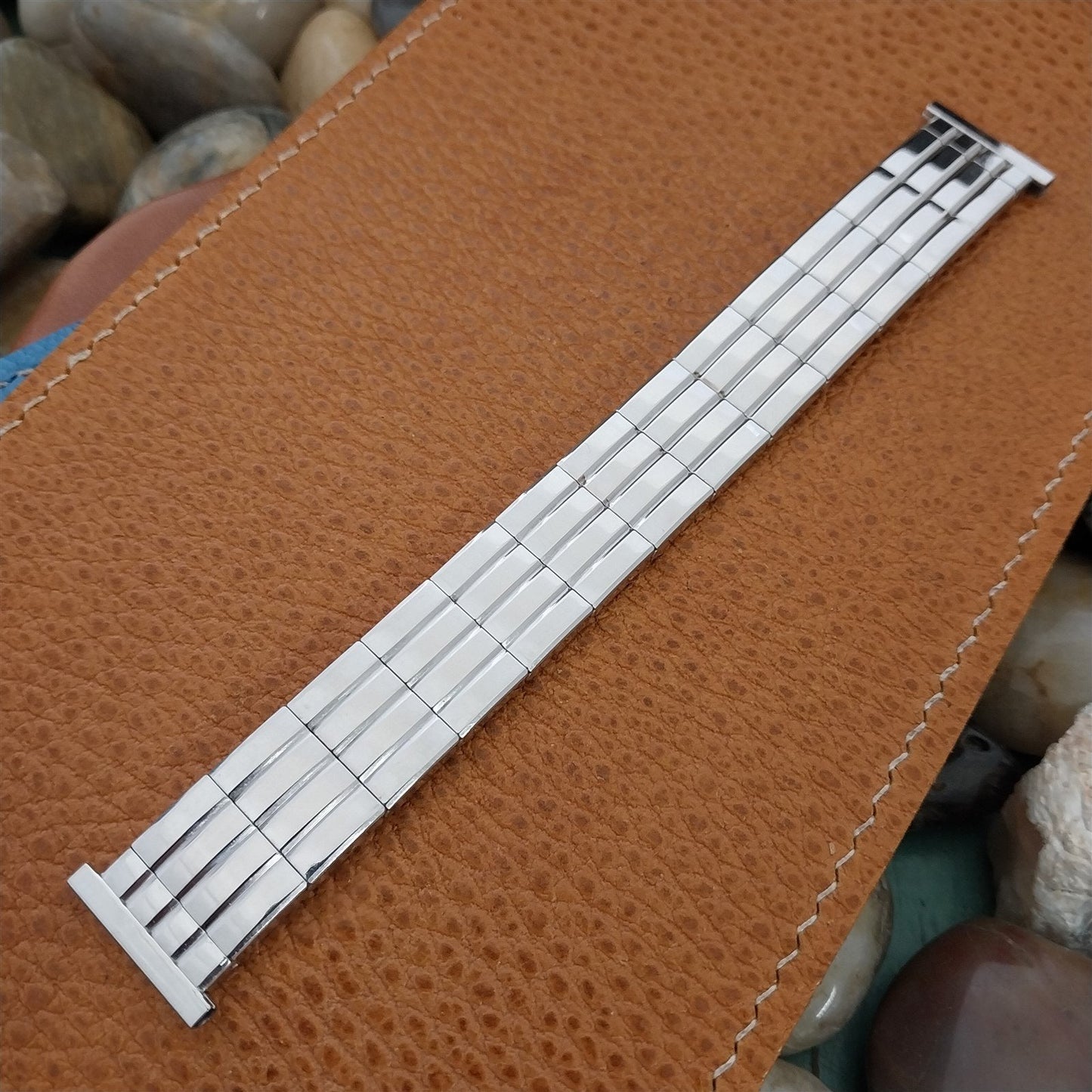 19mm 18mm 12k White Gold-Filled Gemex USA Unused nos 1950s Vintage Watch Band