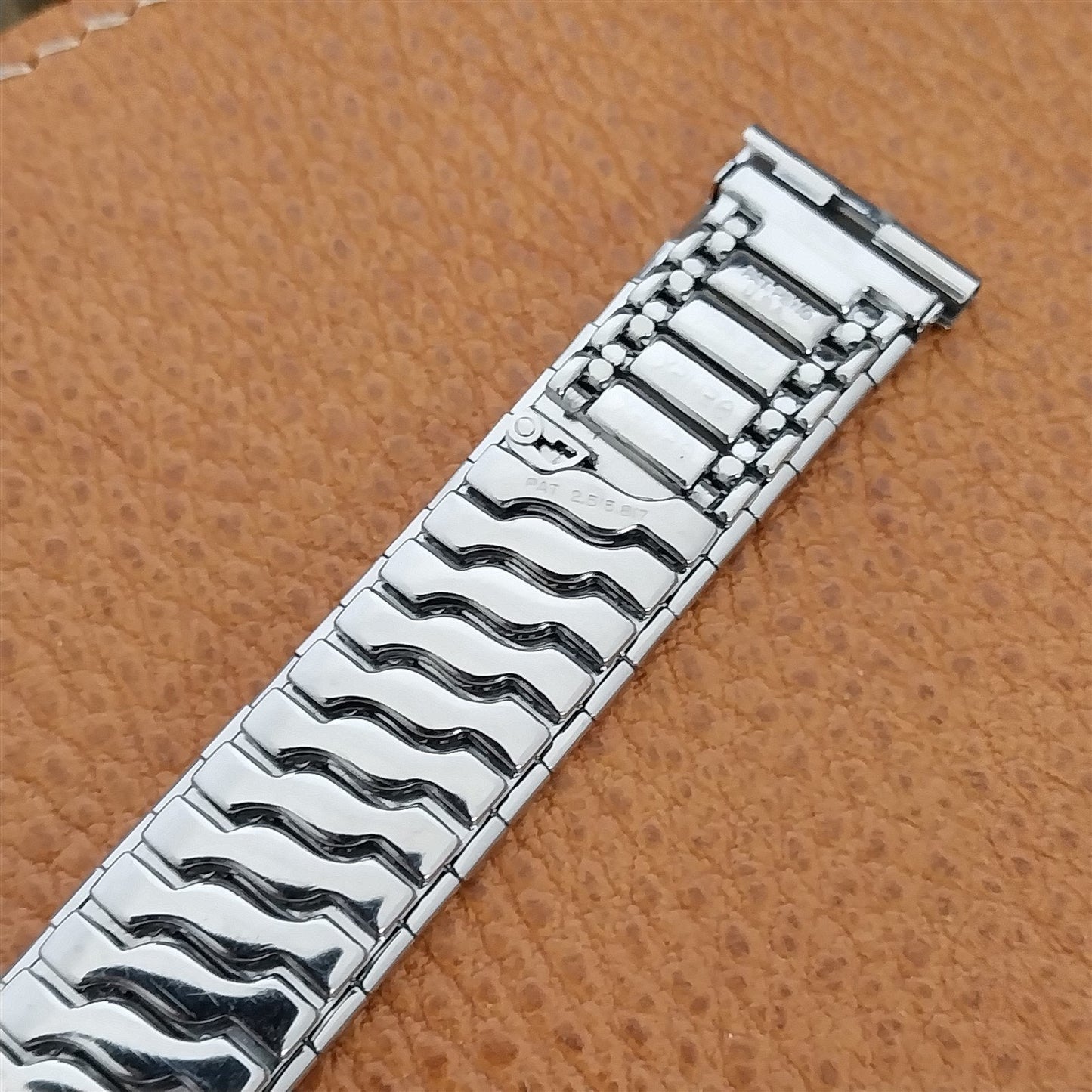 19mm 18mm Wide Stainless Steel Expansion Gemex 1950s Unused Vintage Watch Band