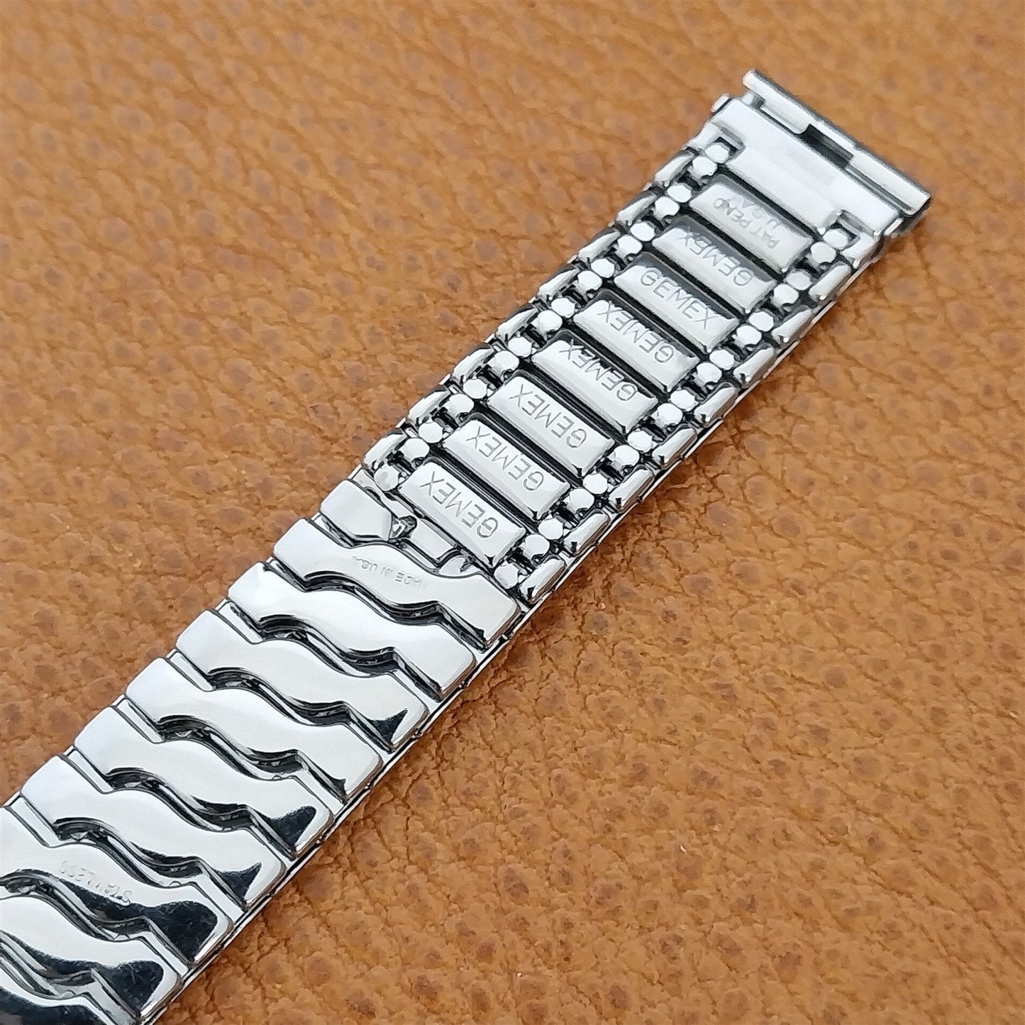 5/8" Gemex Captain Stainless Steel Expansion Unused 1950s Vintage Watch Band