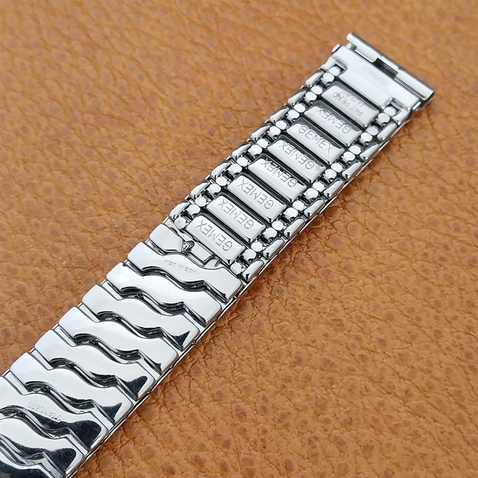 5/8" Gemex Captain Stainless Steel Expansion Unused 1950s Vintage Watch Band