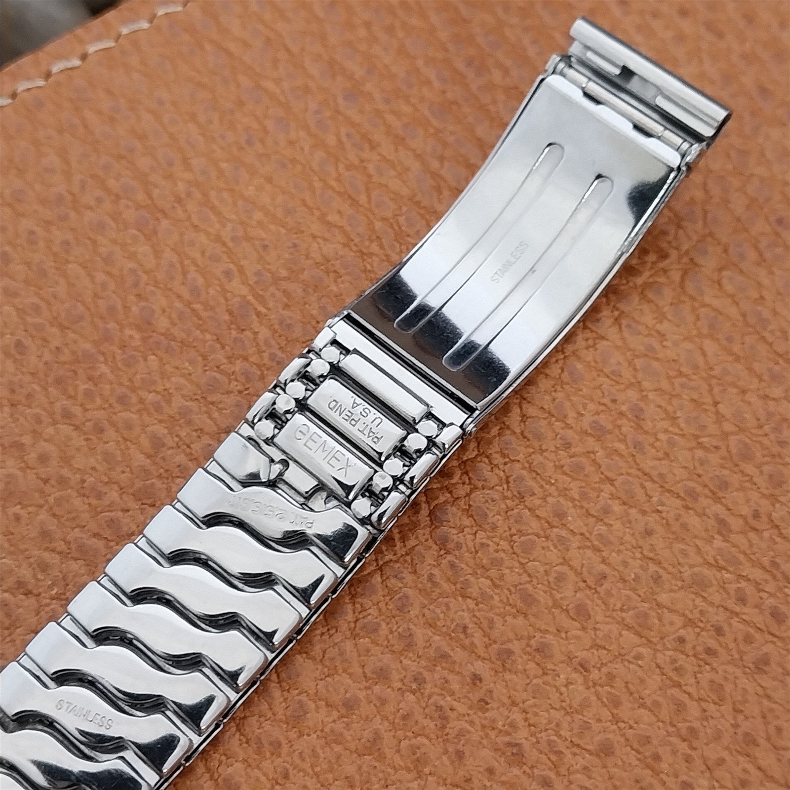 Gemex USA 5/8" Stainless Steel Long nos Unused 1950s Vintage Watch Band