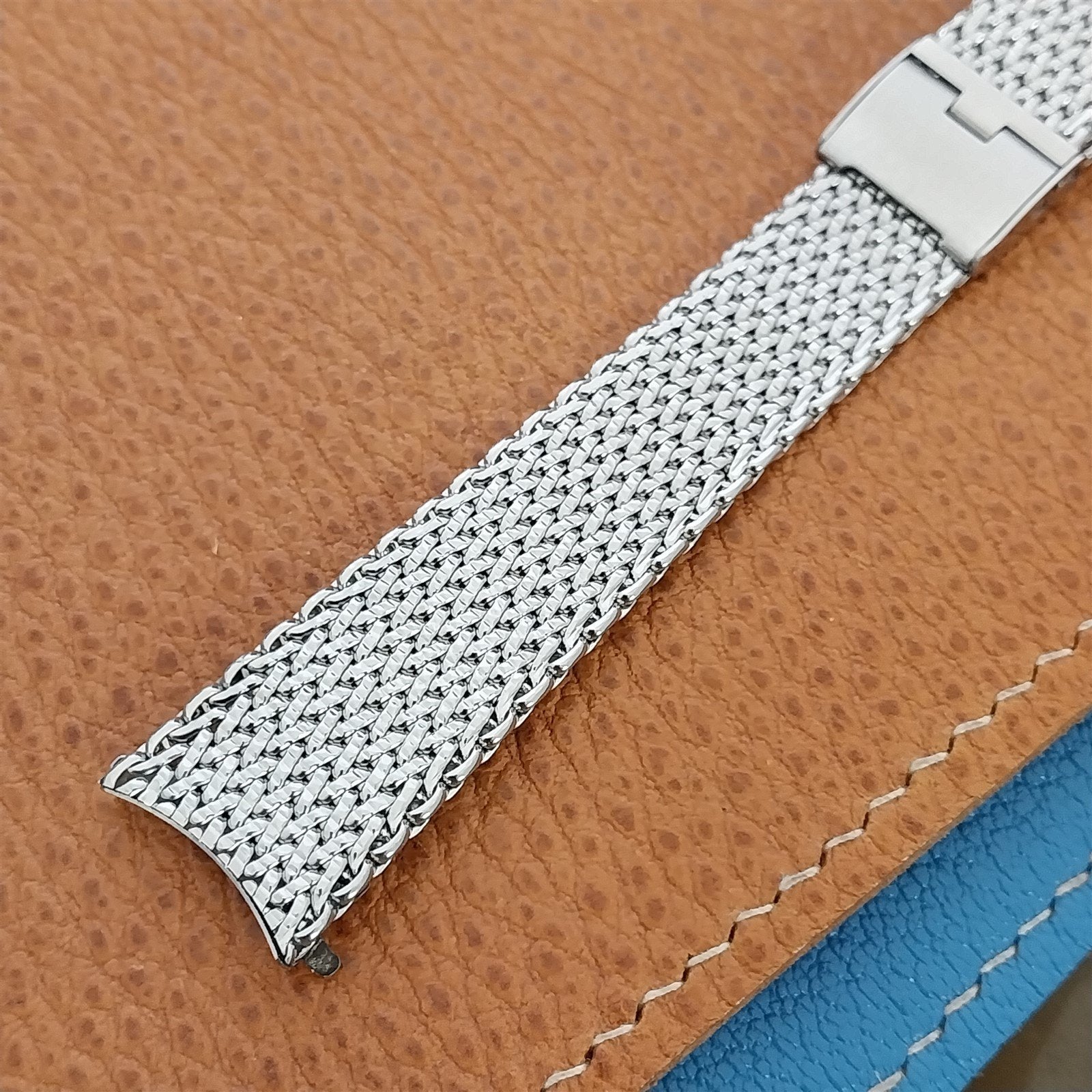 17.2mm Stainless Steel Mesh Classic Gemex USA 1960s Vintage Watch Band
