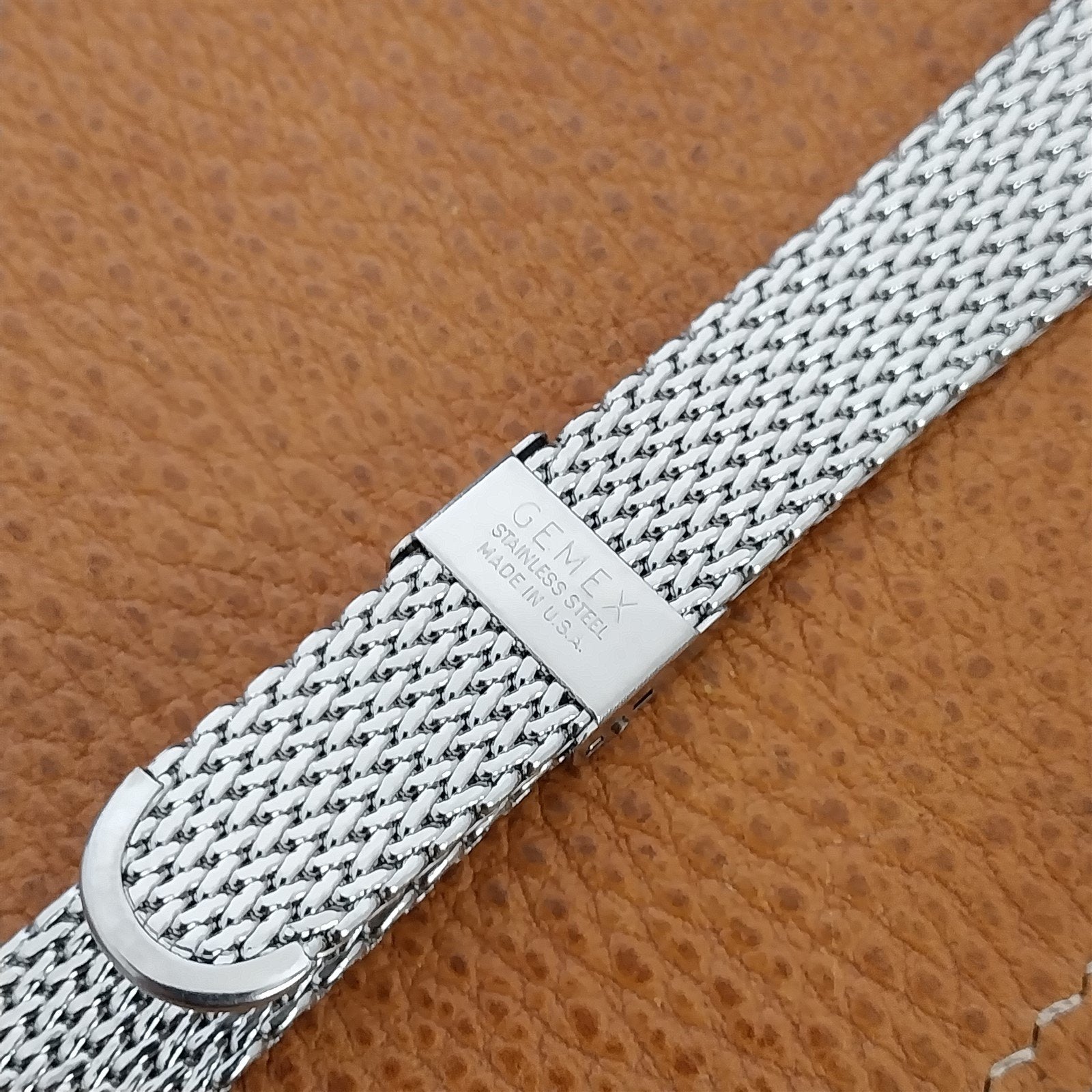 17.2mm Stainless Steel Mesh Classic Gemex USA 1960s Vintage Watch Band