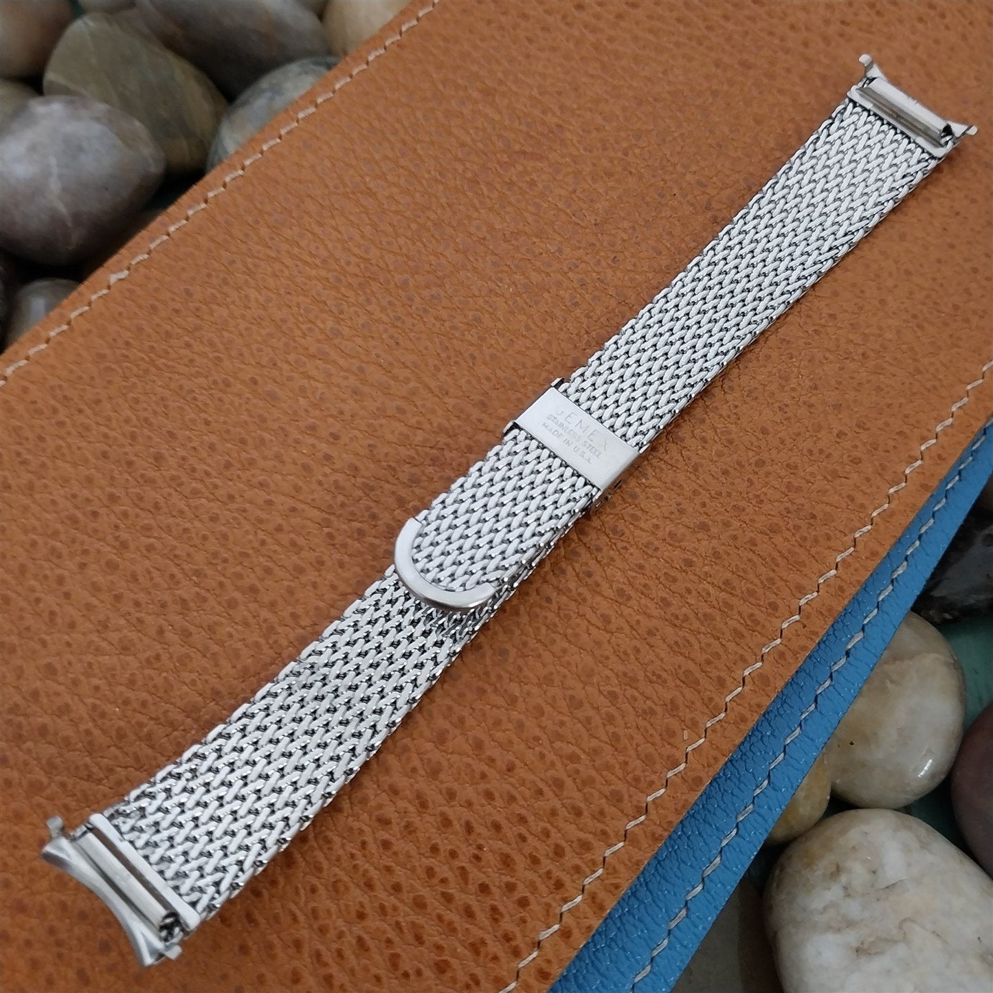 17.2mm Stainless Steel Mesh Classic Gemex USA 1960s Vintage Watch Band