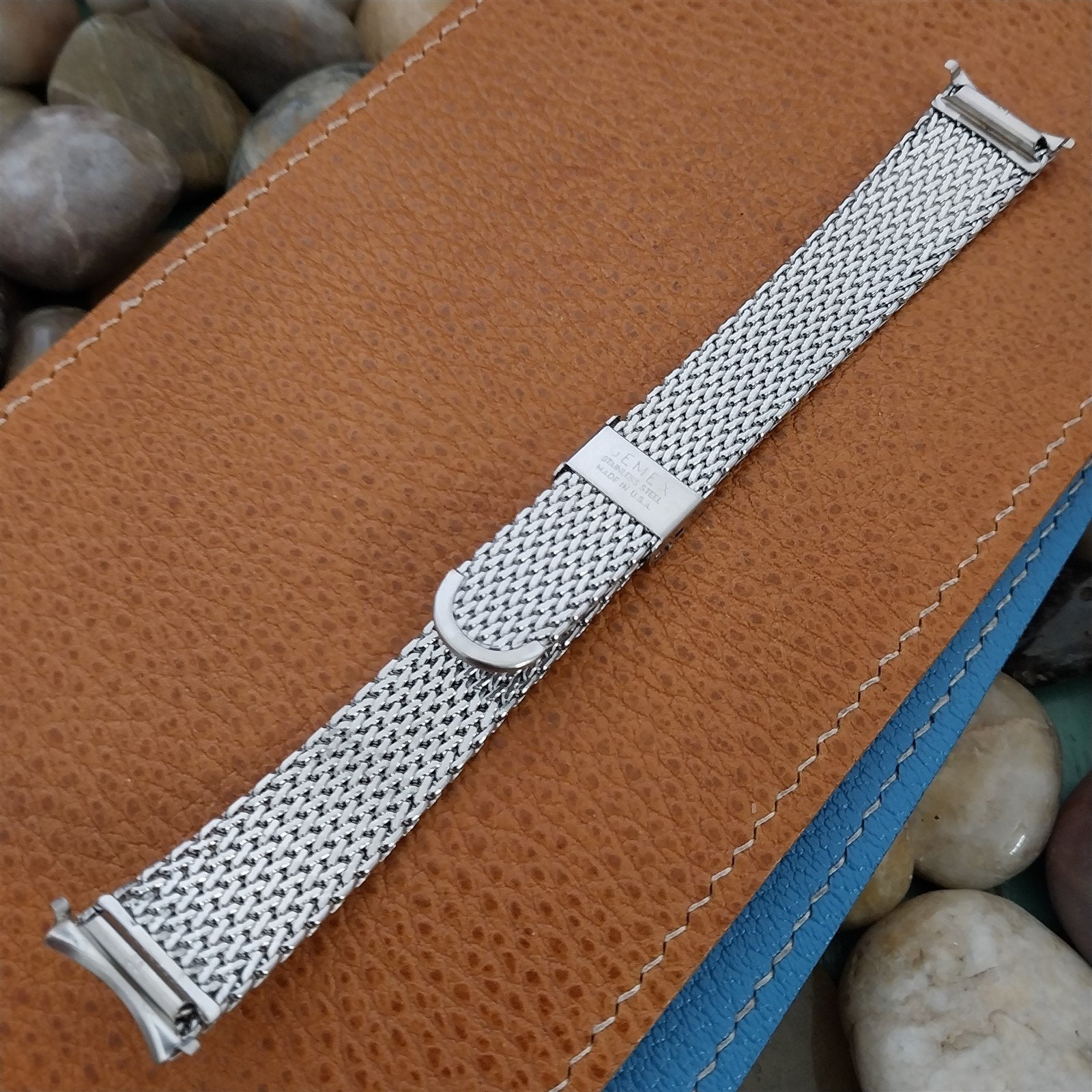 17.2mm Stainless Steel Mesh Classic Gemex USA 1960s Vintage Watch Band