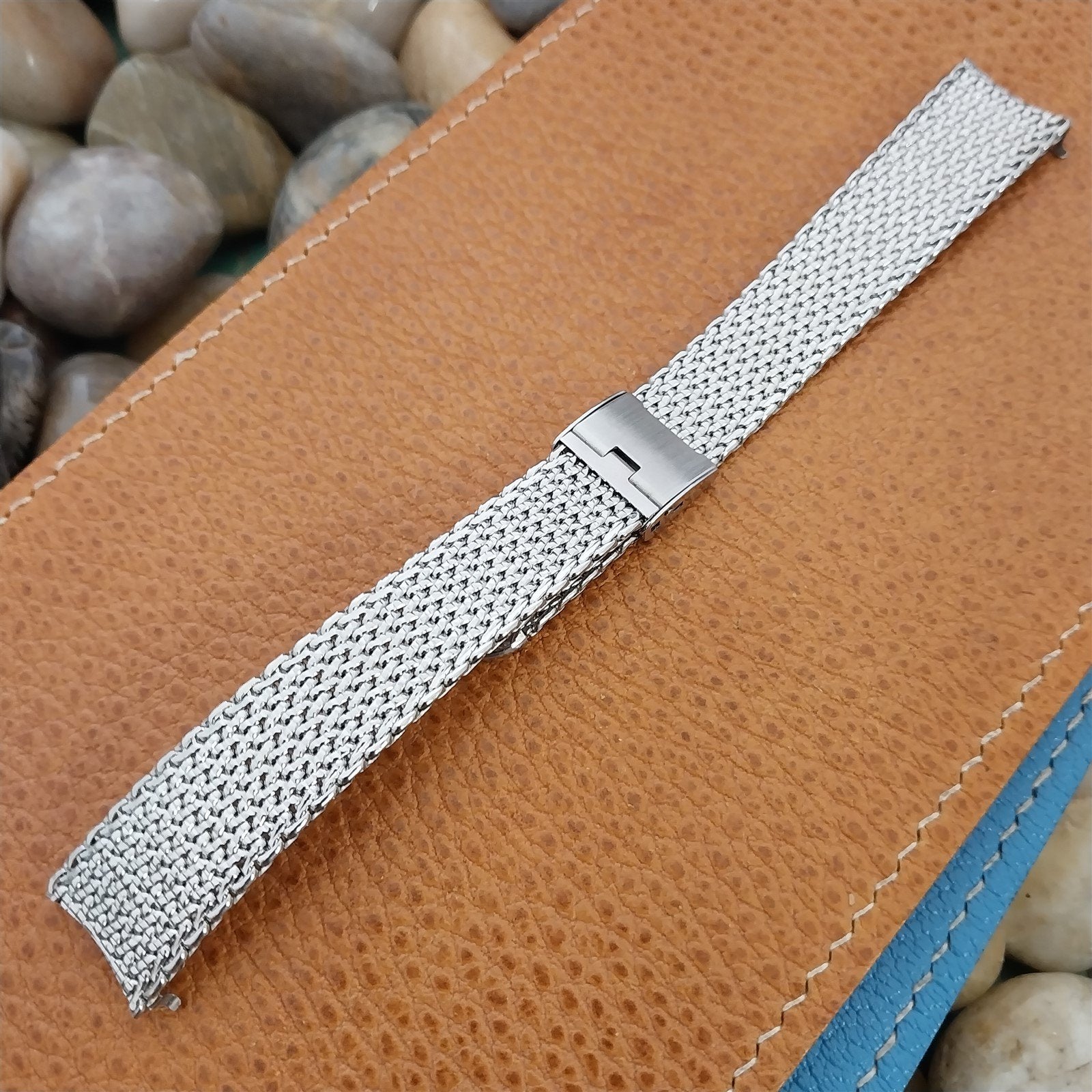 17.2mm Stainless Steel Mesh Classic Gemex USA 1960s Vintage Watch Band