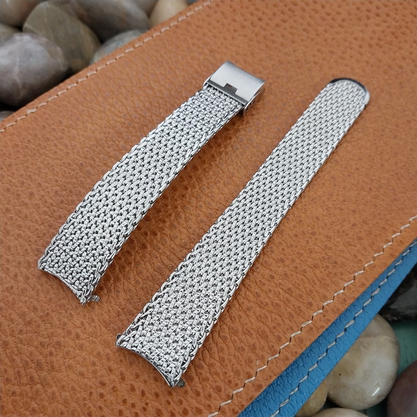 17.2mm Stainless Steel Mesh Classic Gemex USA 1960s Vintage Watch Band