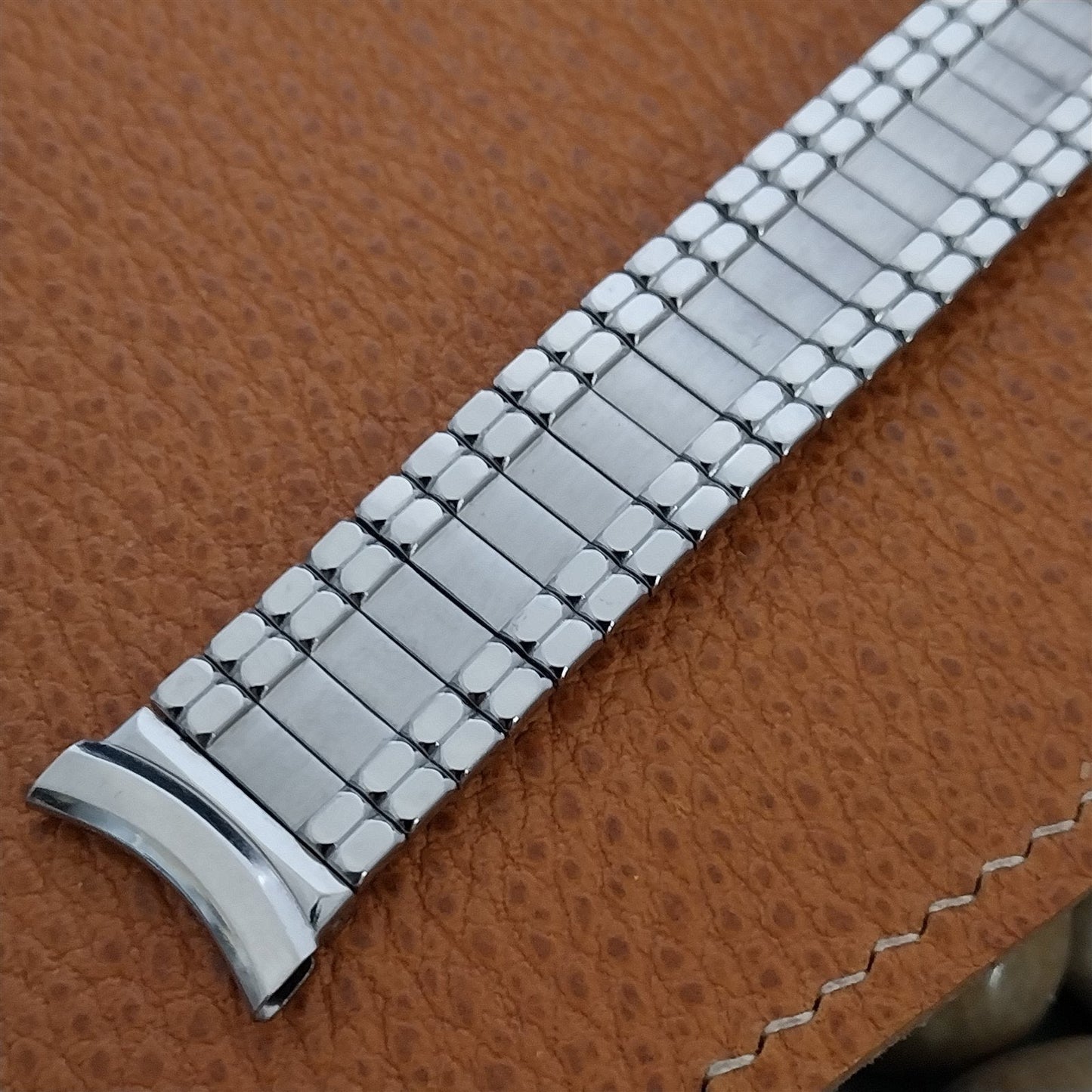 Gemex 1950s Vintage Wide Stainless Steel Stretch Unused nos Classic Watch Band