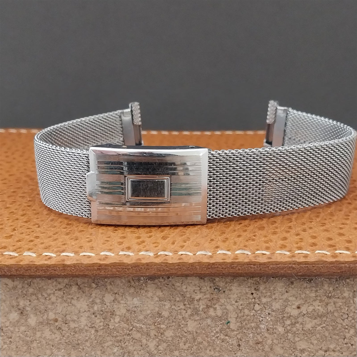 1930s Chromium Art Deco Mesh Gemex USA nos Vintage Watch Band
