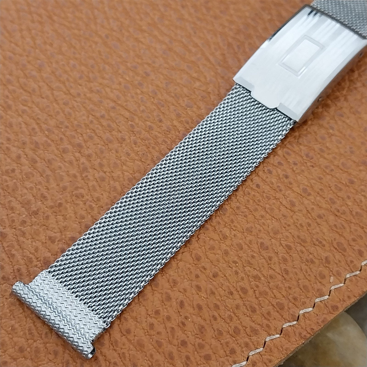 1930s Chromium Art Deco Mesh Gemex USA nos Vintage Watch Band