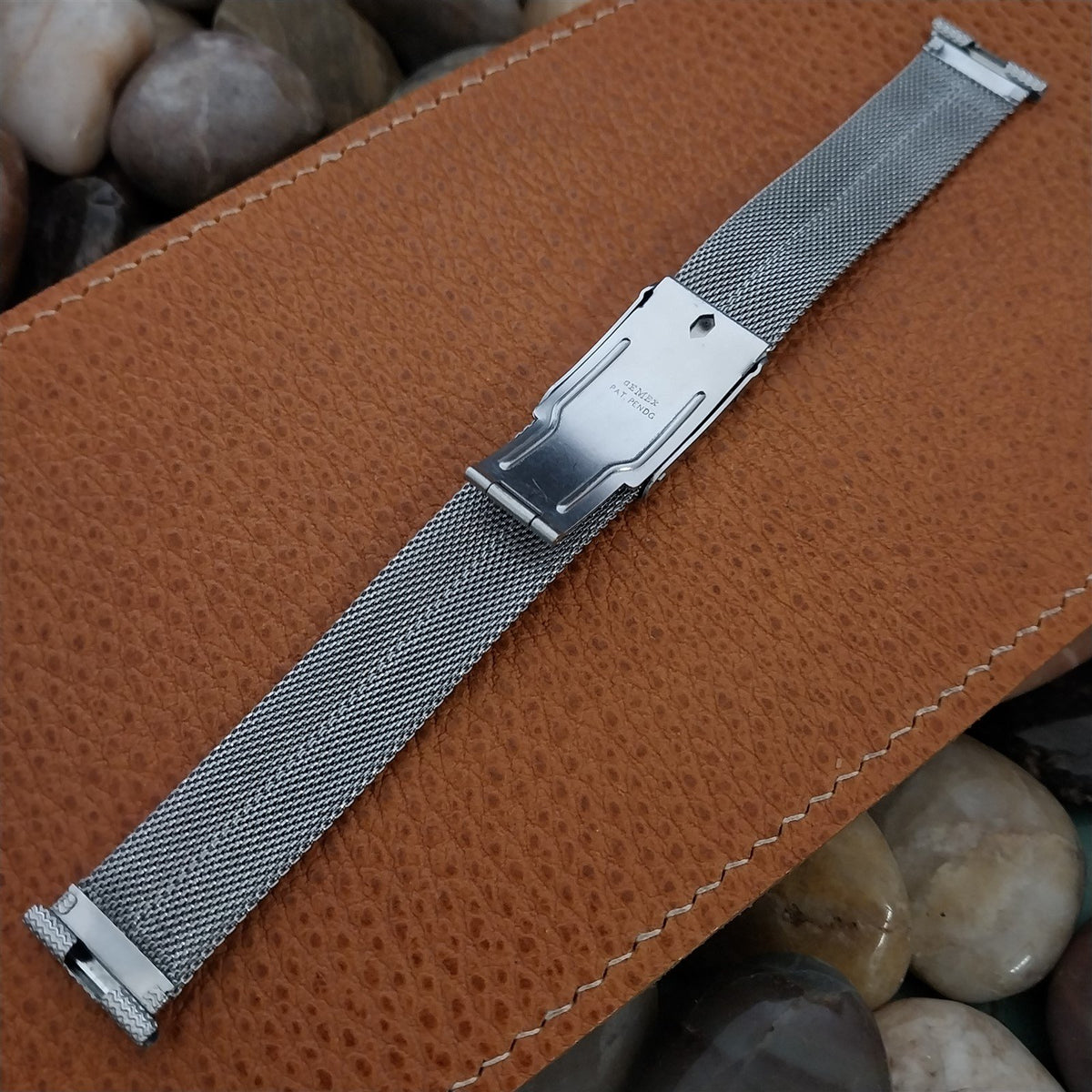 1930s Chromium Art Deco Mesh Gemex USA nos Vintage Watch Band