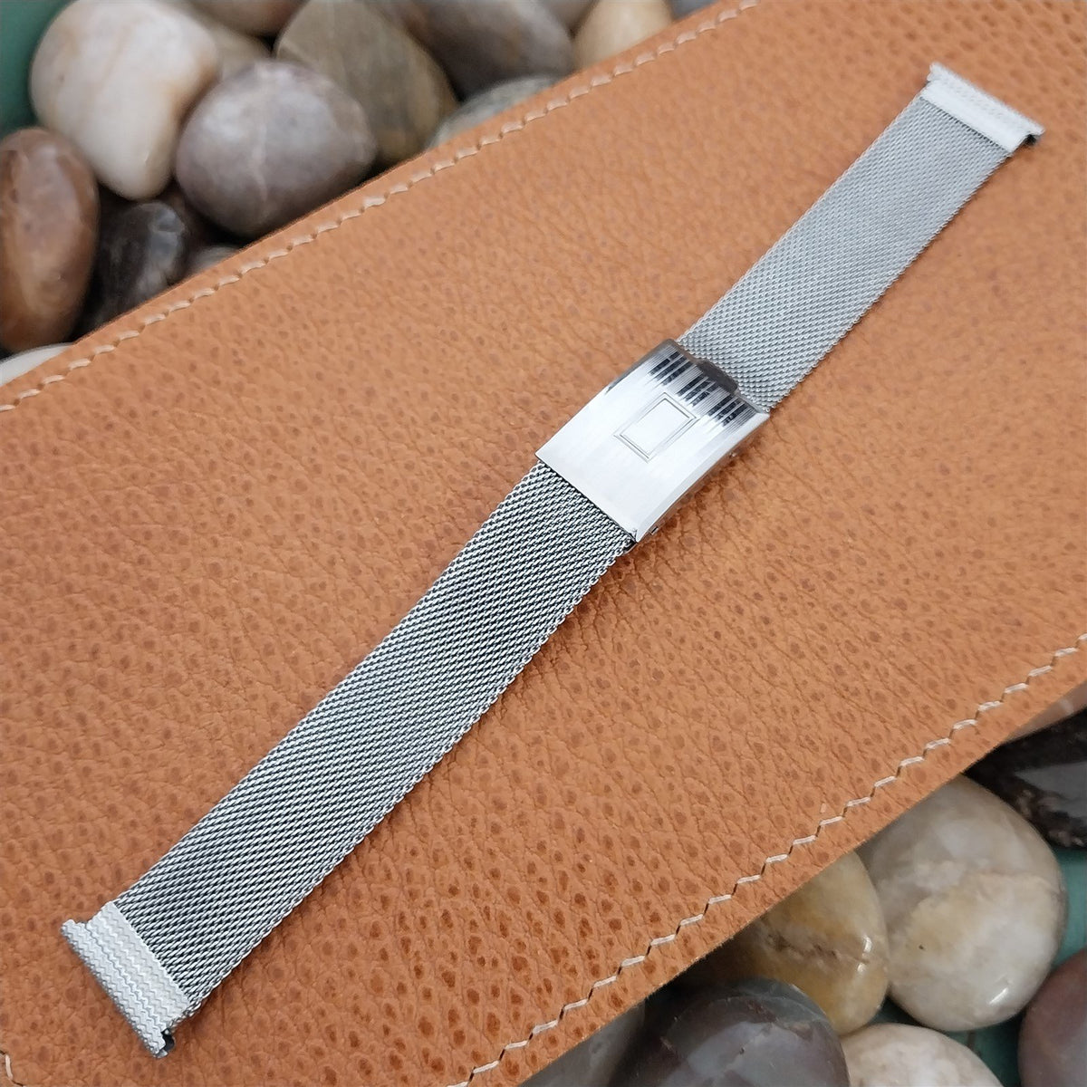 1930s Chromium Art Deco Mesh Gemex USA nos Vintage Watch Band