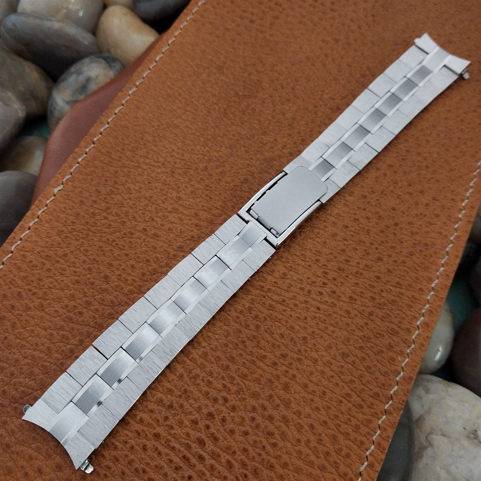 11/16" 17.2mm White Gold hge Chavis nos Unused 1970s Vintage Watch Band