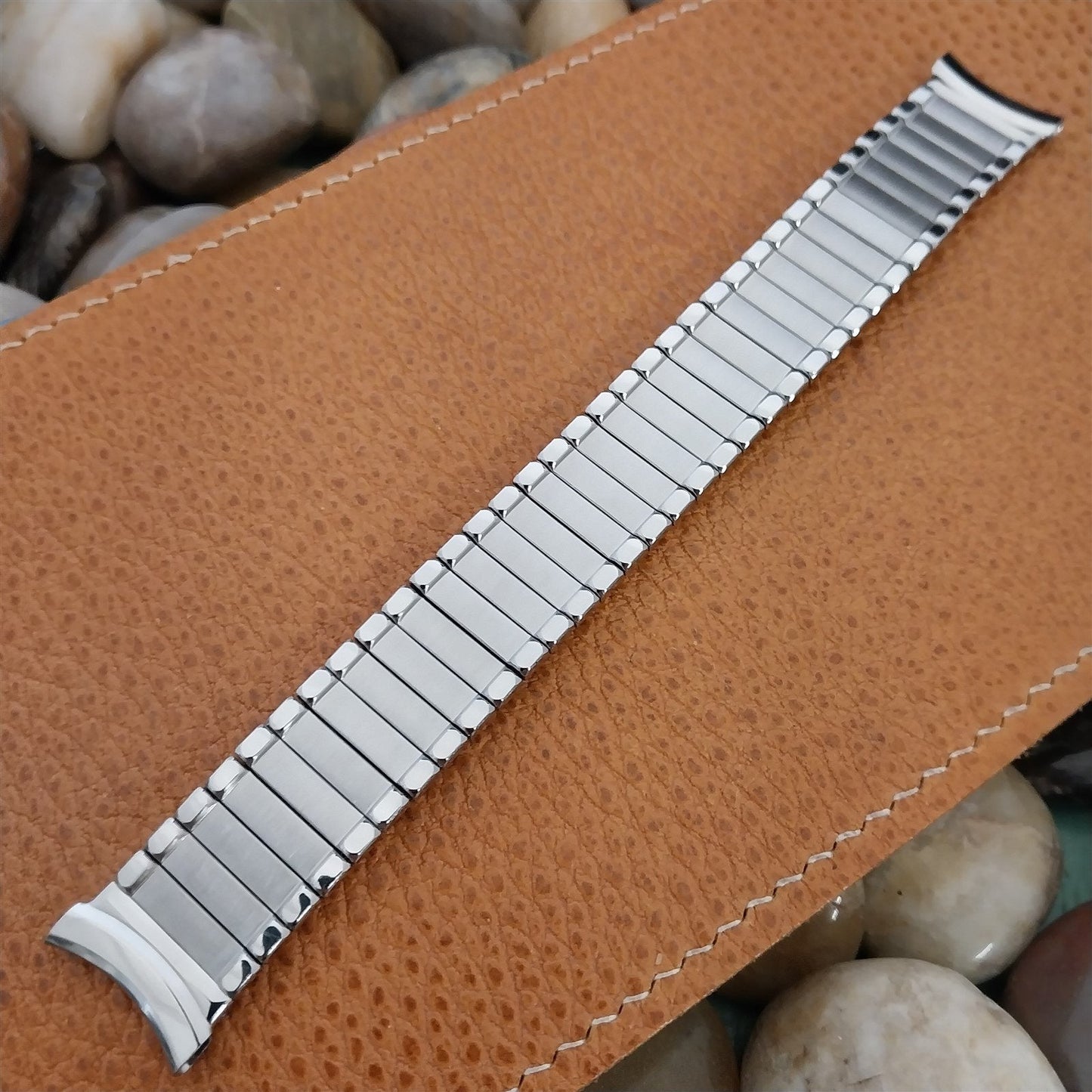 Wide 19mm 18mm 17.2mm Stainless Steel Gemex 1950s Unused Vintage Watch Band