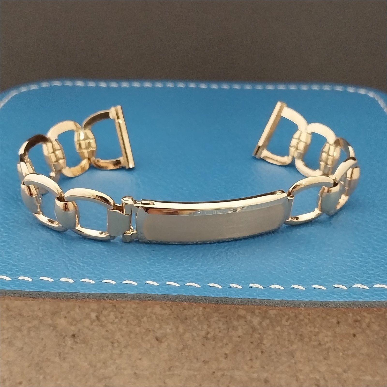 5/8" Deco 12k Yellow Gold-Filled Unused Gemex USA nos 1940s Vintage Watch Band