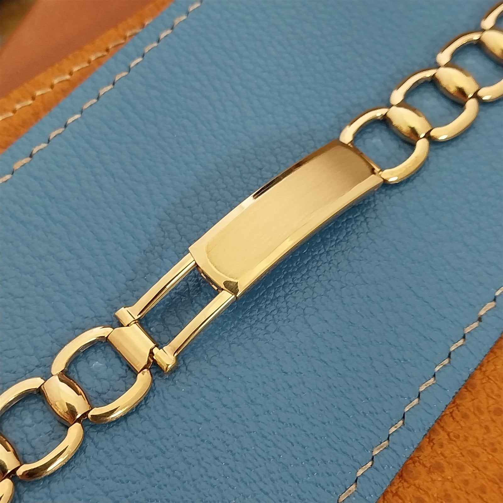 5/8" Deco 12k Yellow Gold-Filled Unused Gemex USA nos 1940s Vintage Watch Band