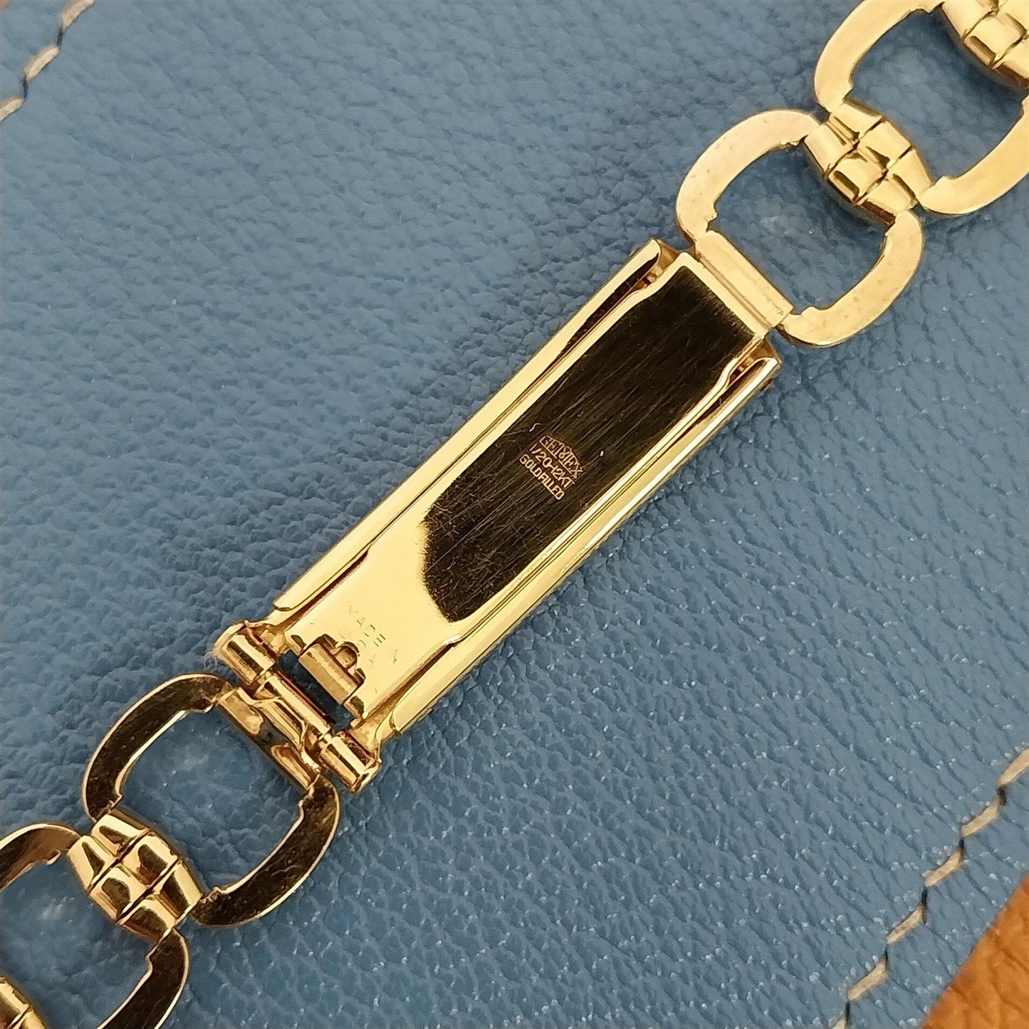 5/8" Deco 12k Yellow Gold-Filled Unused Gemex USA nos 1940s Vintage Watch Band