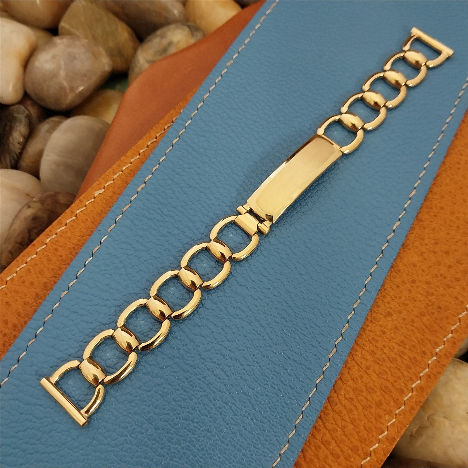 5/8" Deco 12k Yellow Gold-Filled Unused Gemex USA nos 1940s Vintage Watch Band