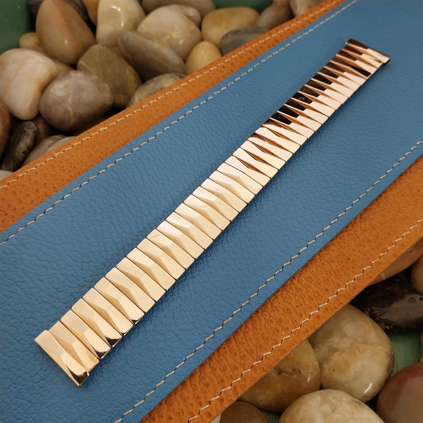 1955 Rose Gold-Filled Long & Wide Flex-Let Unused nos Vintage Watch Band