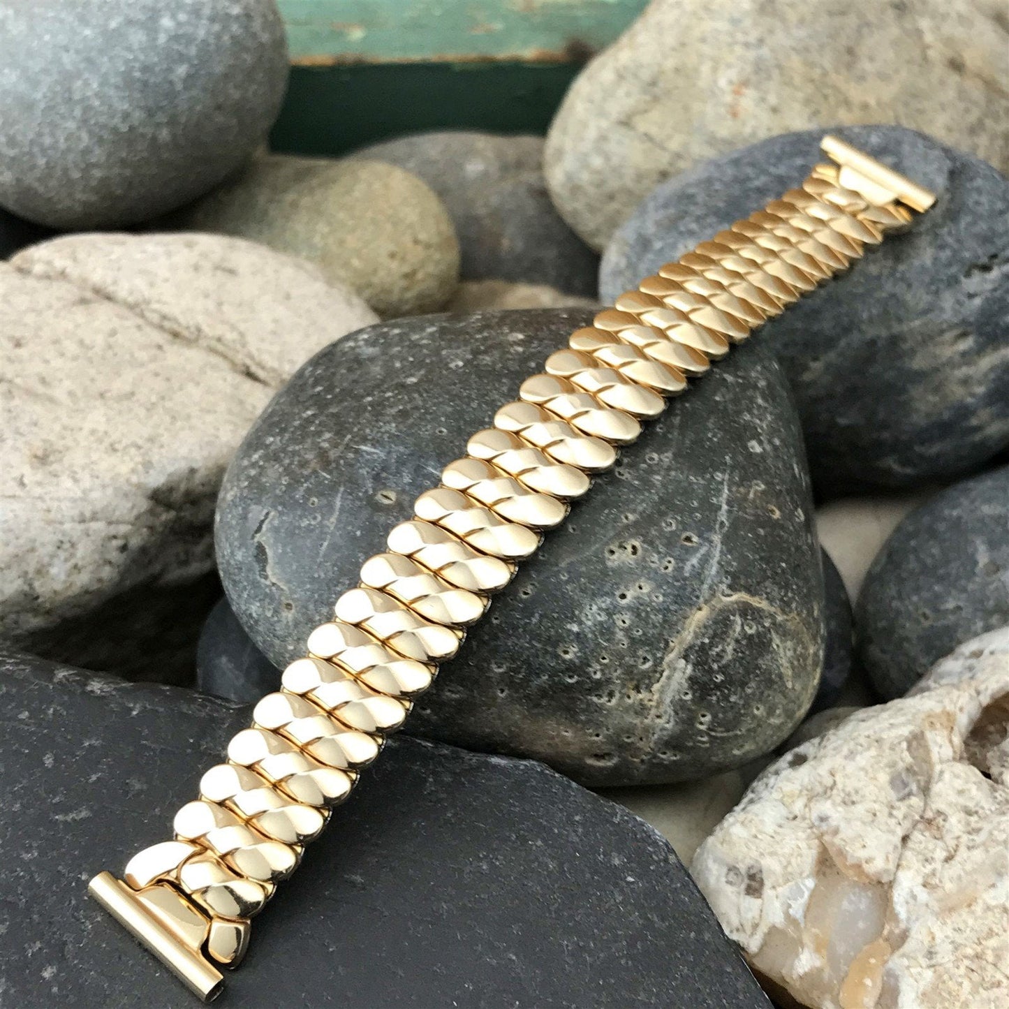 5/8" Gemex USA 12k Gold-Filled Expansion Unused 1940s nos Vintage Watch Band