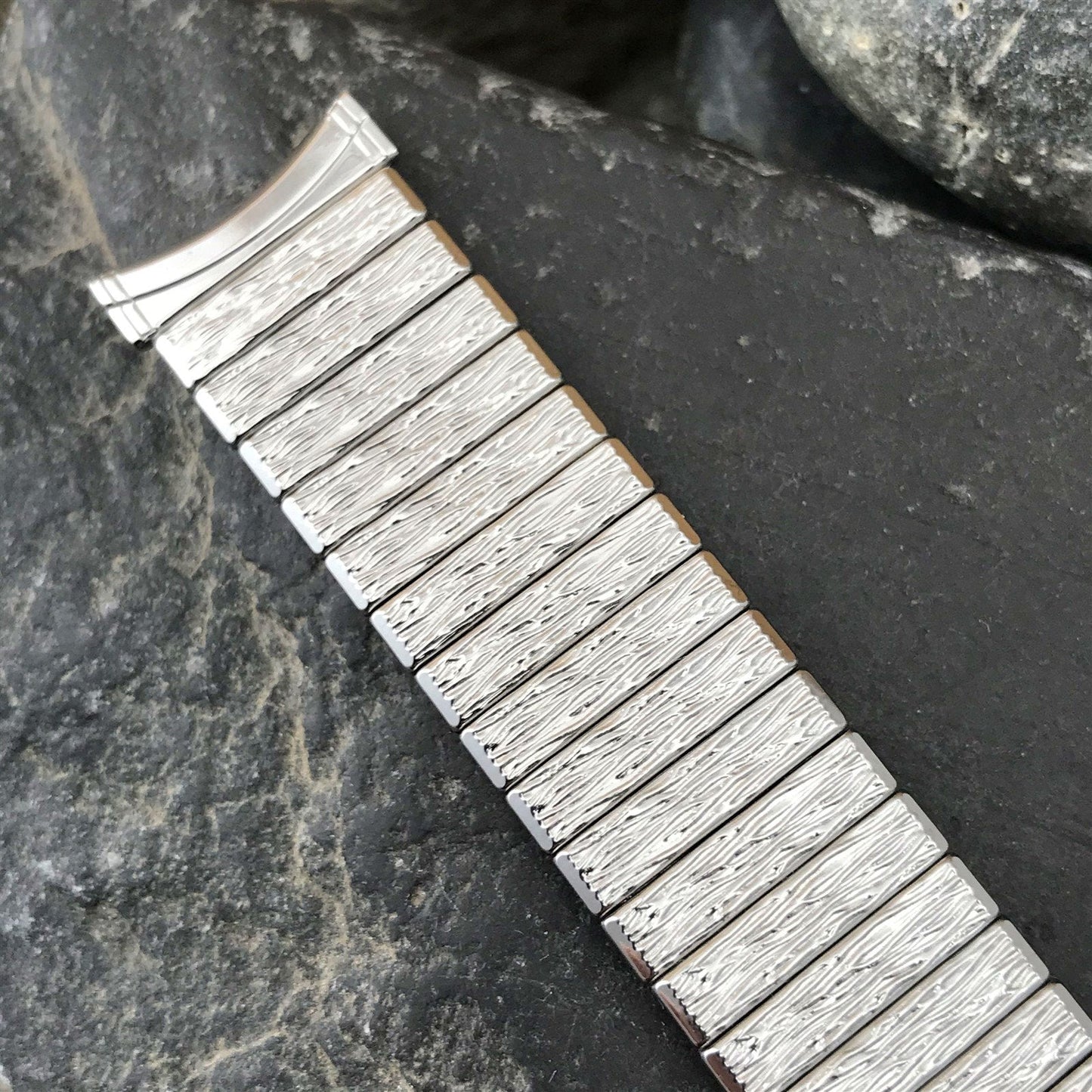 Hadley Elgin 19mm 18mm Stainless Steel Expansion Unused 1960s Vintage Watch Band