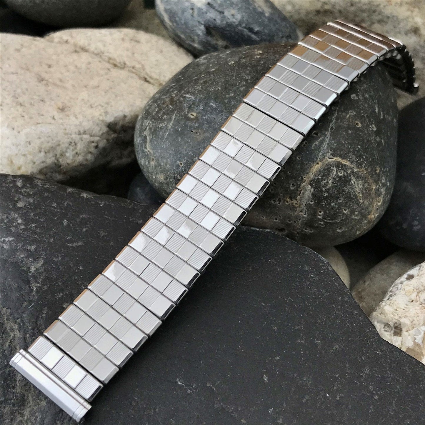 Hadley Elgin Stainless Steel Expansion Unused 18mm 19mm 1960s Vintage Watch Band