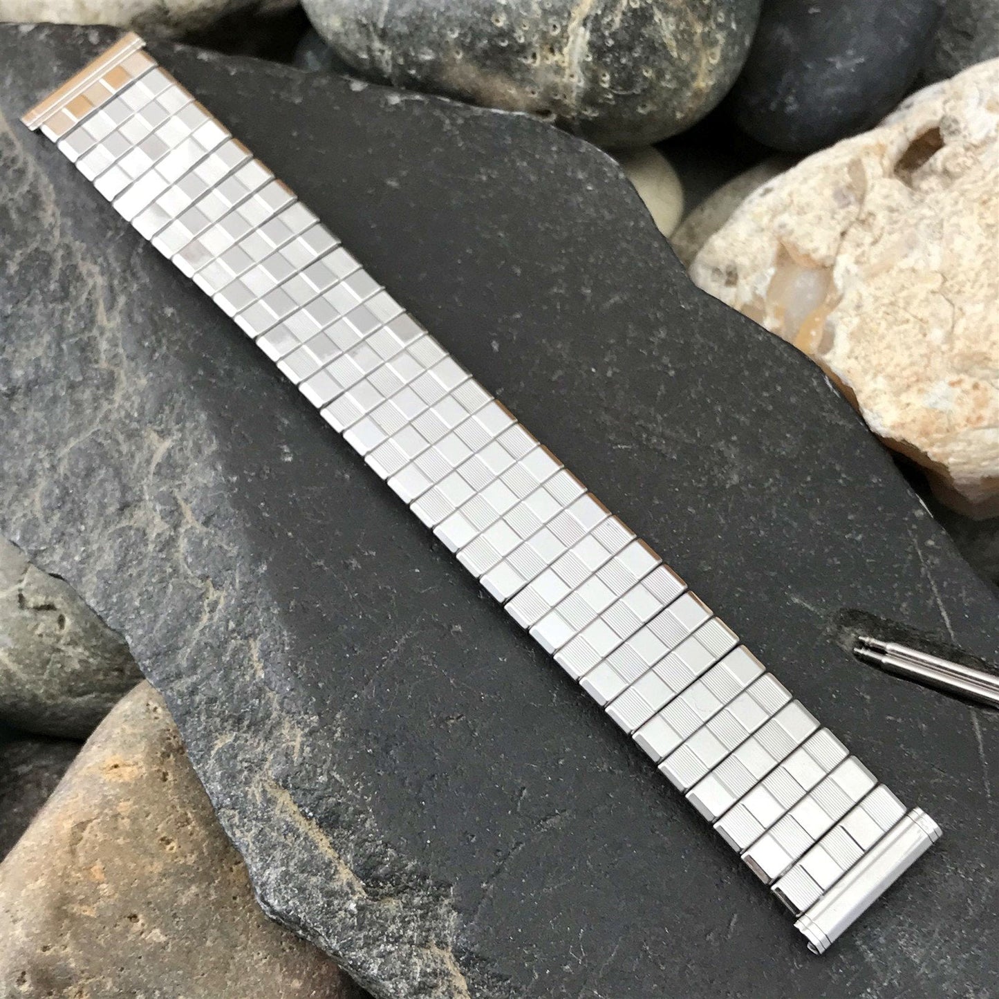 Hadley Elgin Stainless Steel Expansion Unused 18mm 19mm 1960s Vintage Watch Band