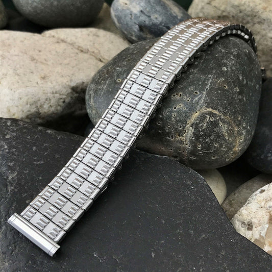 Hadley Elgin Stainless Steel 16mm 18mm 19mm Expansion 1960s Vintage Watch Band