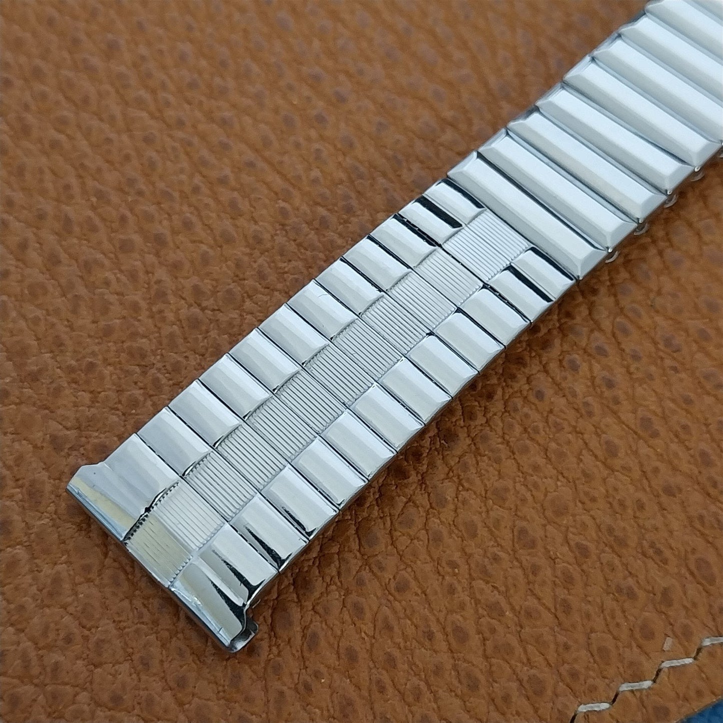 18mm 19mm 11/16" Hadley Elgin Stainless Steel Expansion nosVintage Watch Band