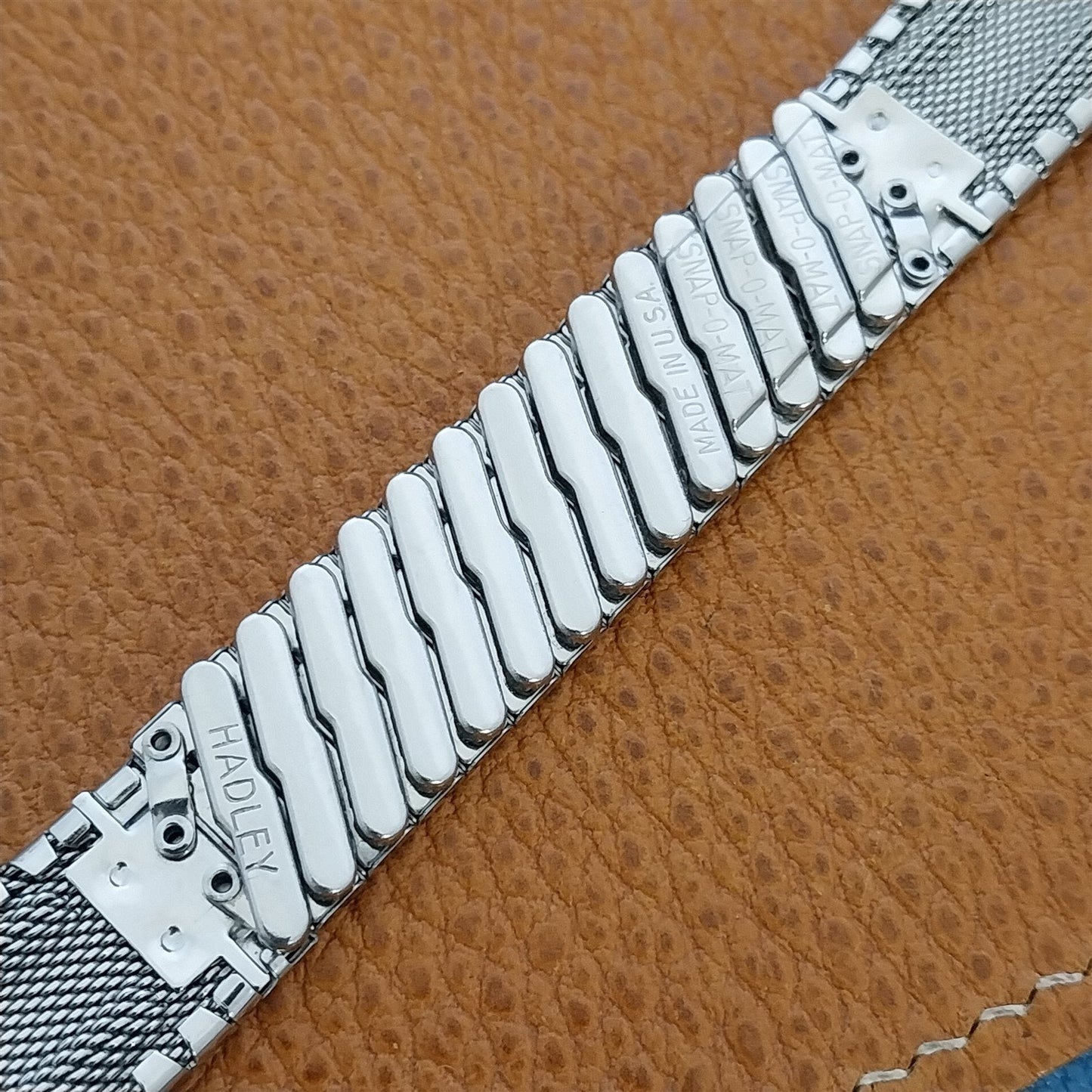 18mm 19mm 11/16" Hadley Elgin Stainless Steel Expansion nosVintage Watch Band