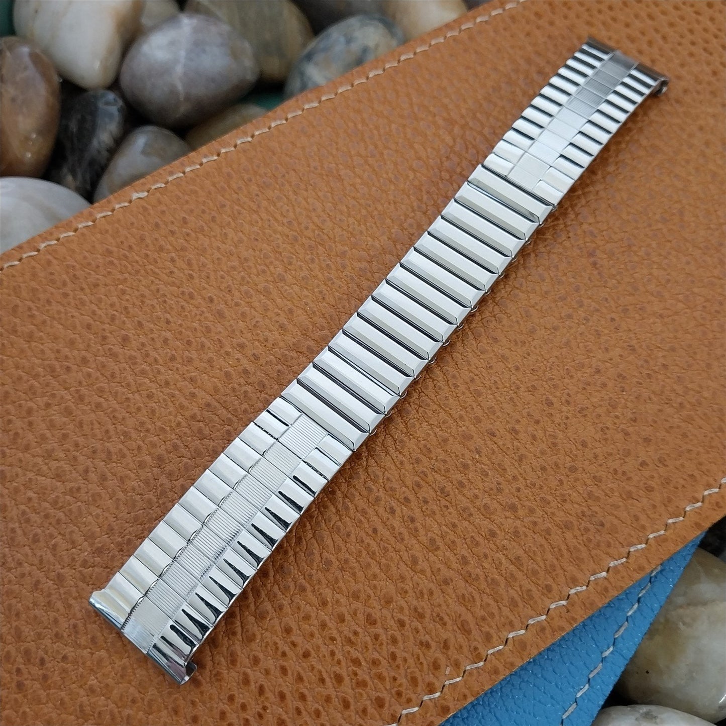 18mm 19mm 11/16" Hadley Elgin Stainless Steel Expansion nosVintage Watch Band