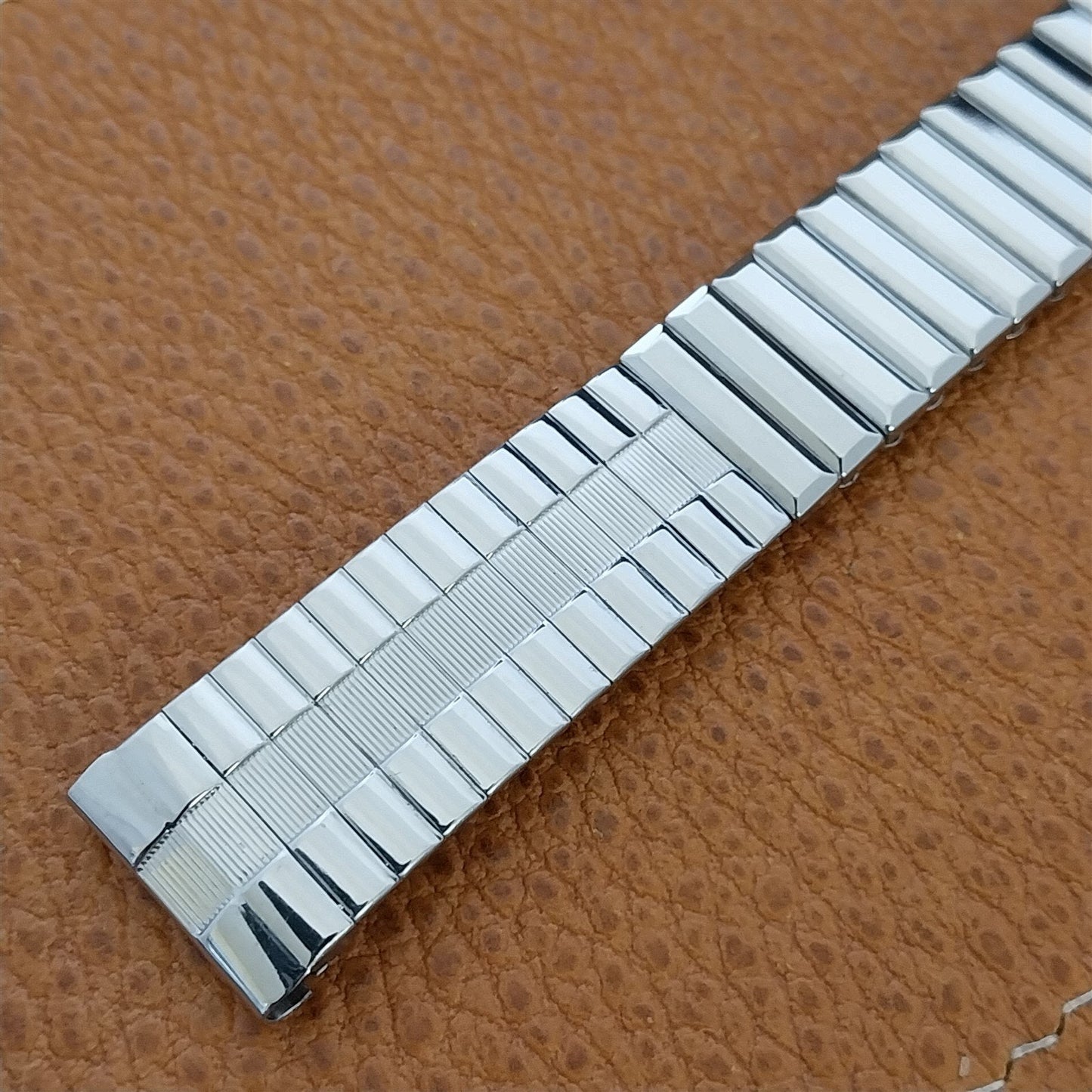 17.2mm Hadley Elgin Stainless Steel Expansion Unused 1960s Vintage Watch Band