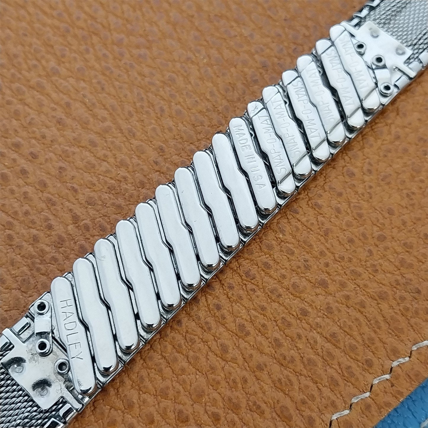 17.2mm Hadley Elgin Stainless Steel Expansion Unused 1960s Vintage Watch Band