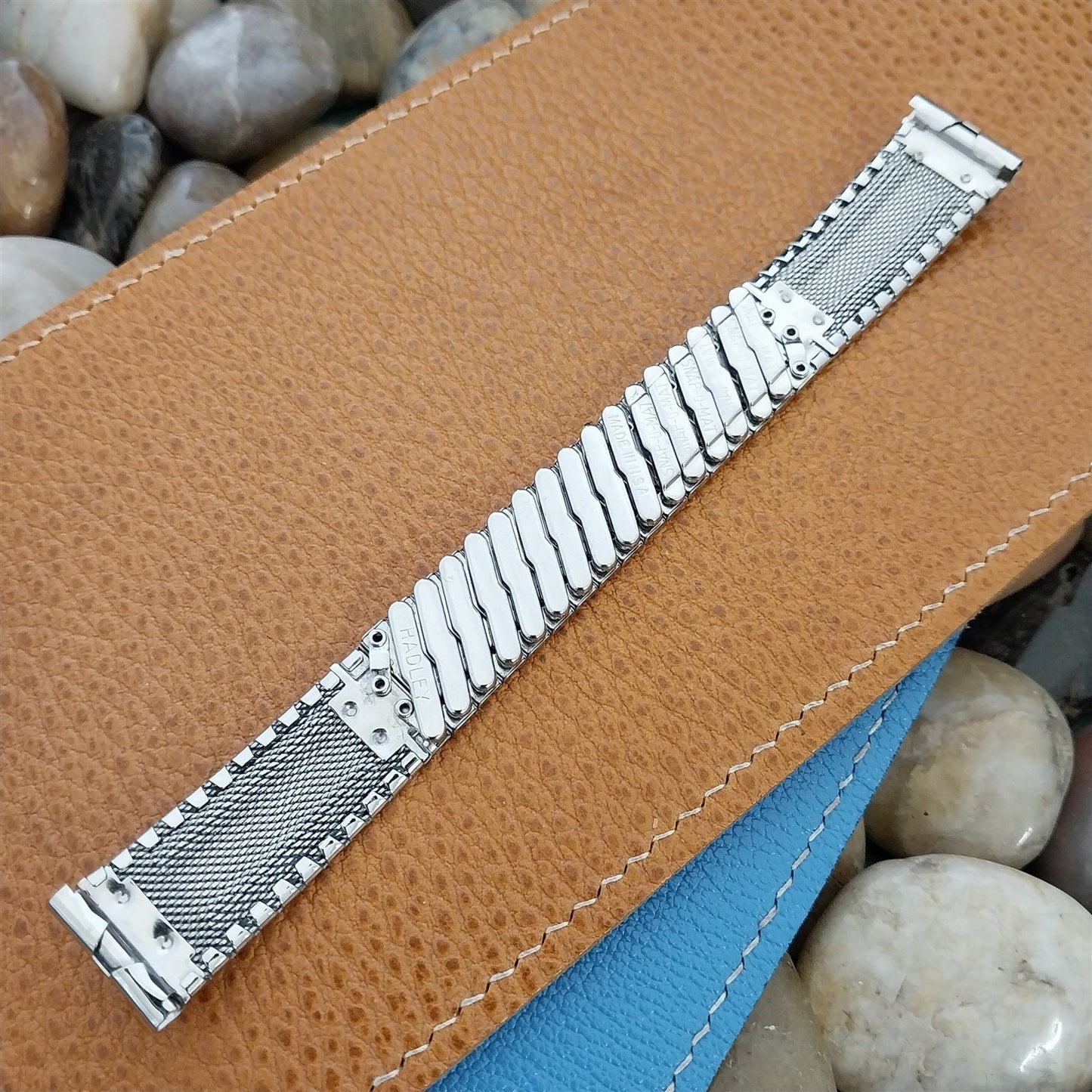 17.2mm Hadley Elgin Stainless Steel Expansion Unused 1960s Vintage Watch Band