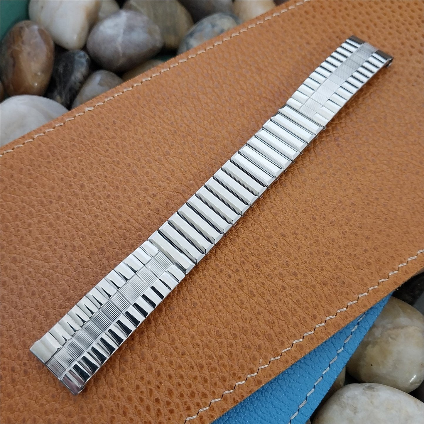 17.2mm Hadley Elgin Stainless Steel Expansion Unused 1960s Vintage Watch Band