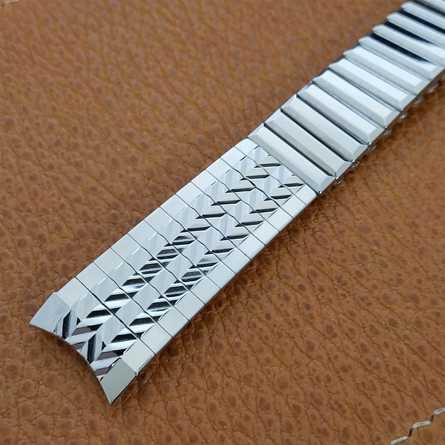 17.2mm Hadley Elgin Stainless Steel Expansion Unused 1960s Vintage Watch Band