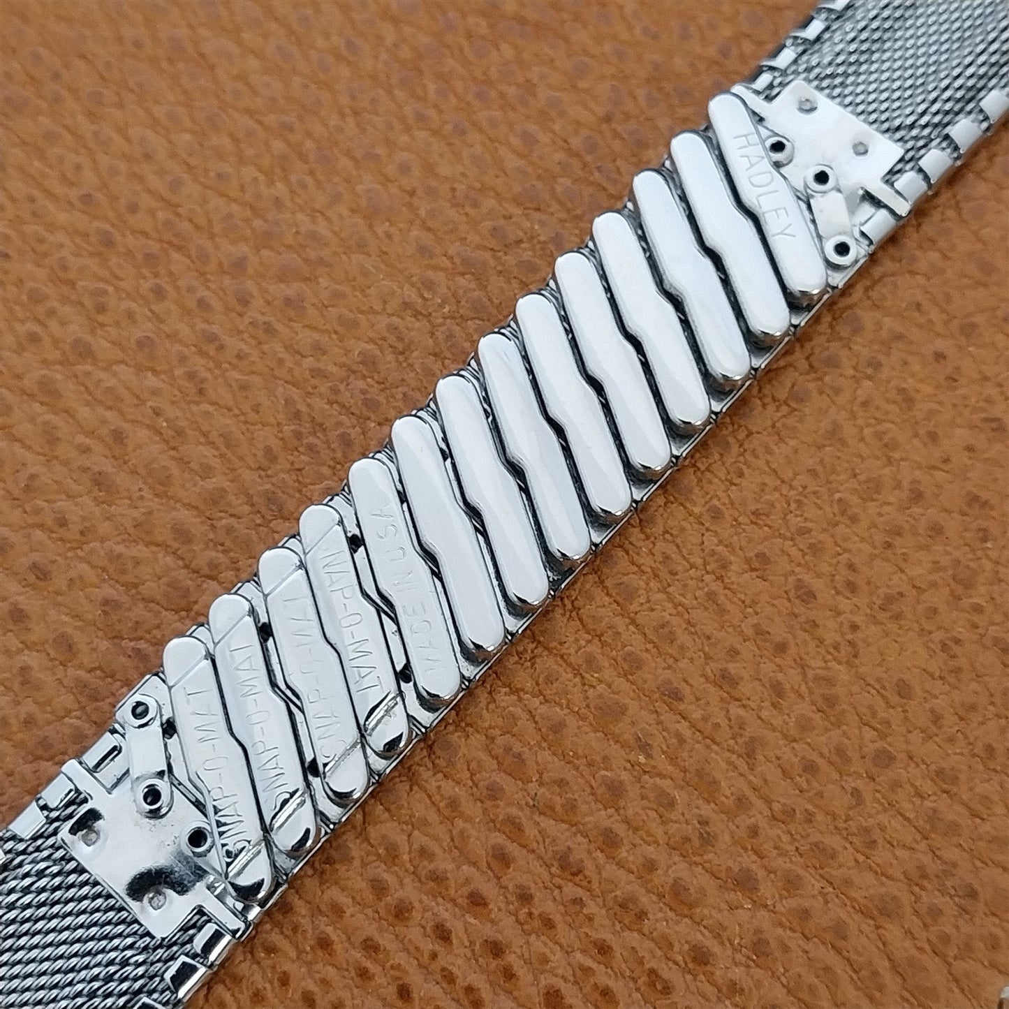 17.2mm Hadley Elgin Stainless Steel Expansion Unused 1960s Vintage Watch Band