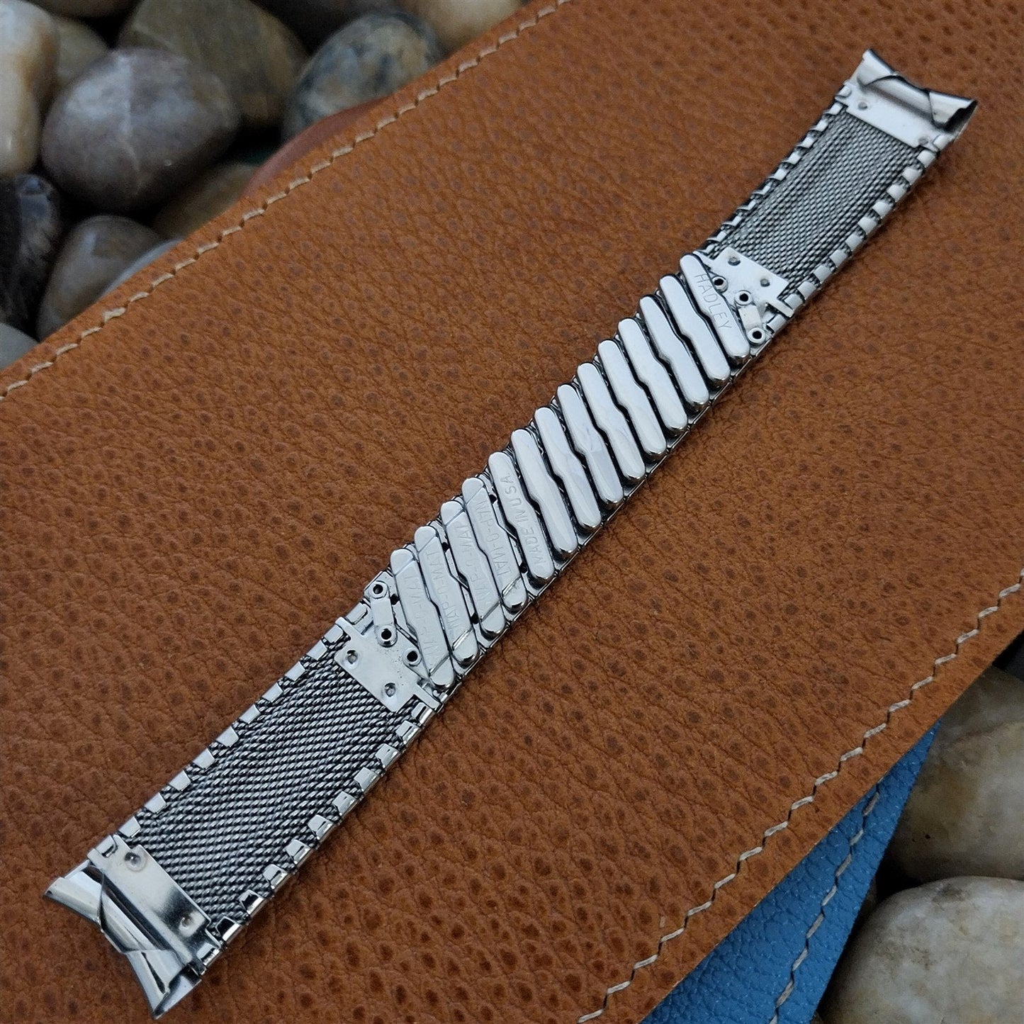 17.2mm Hadley Elgin Stainless Steel Expansion Unused 1960s Vintage Watch Band