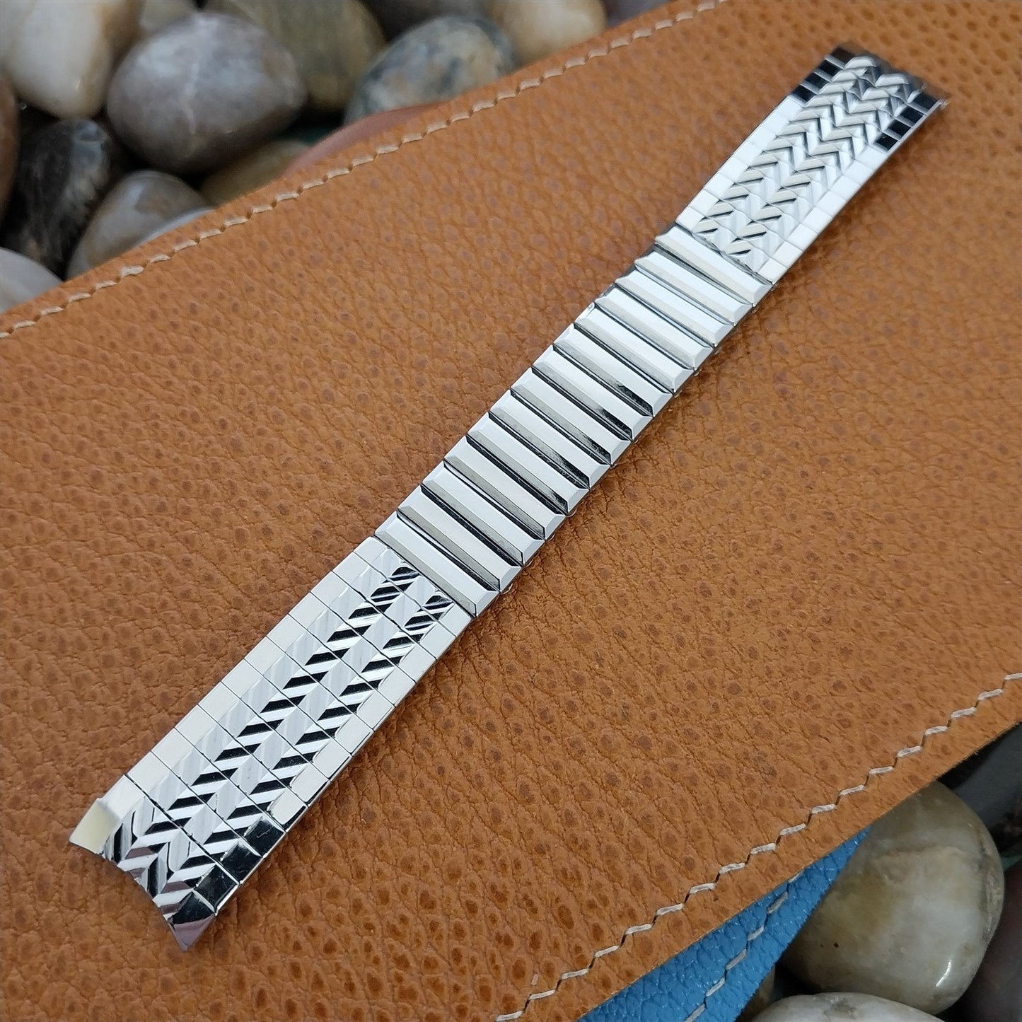 17.2mm Hadley Elgin Stainless Steel Expansion Unused 1960s Vintage Watch Band