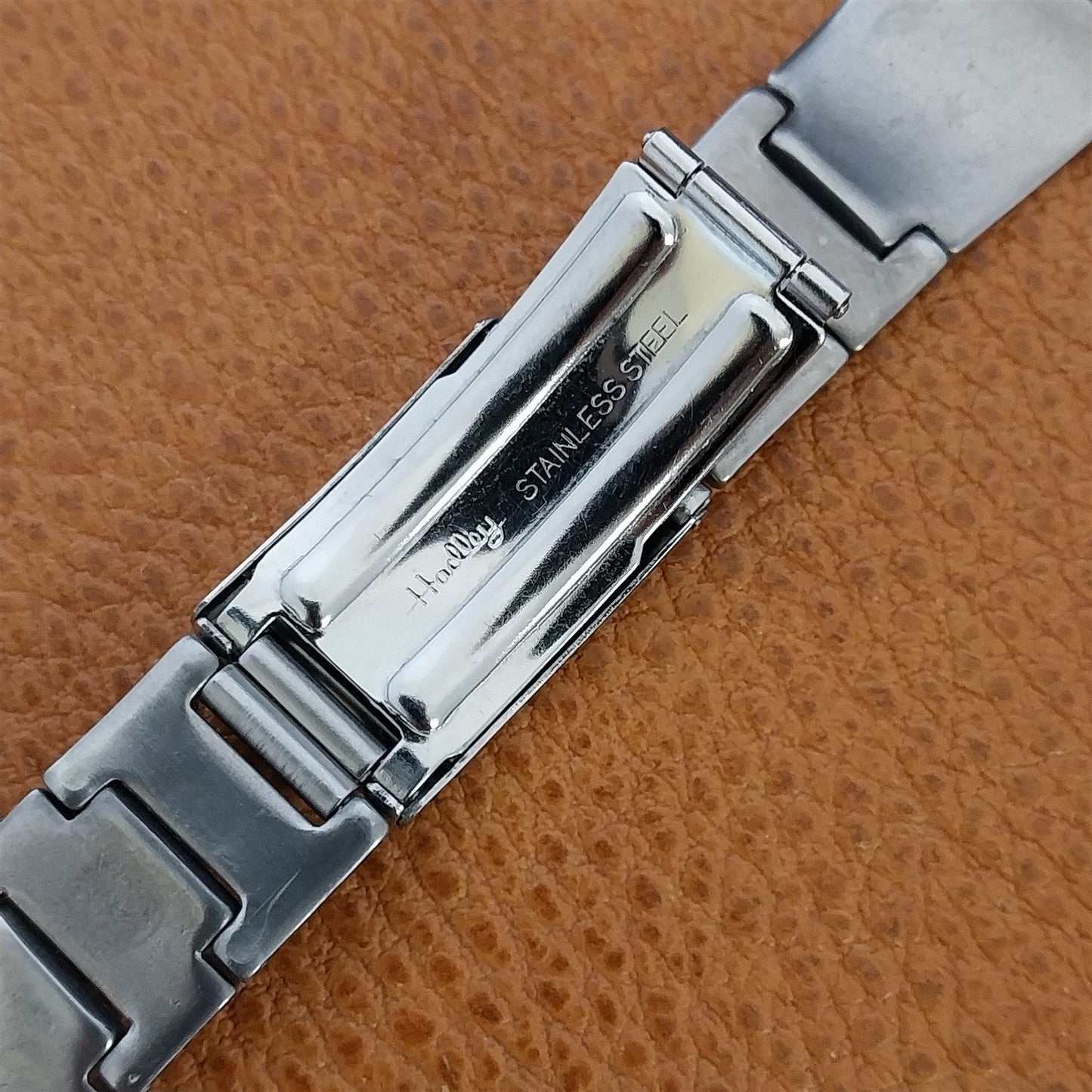 22mm Solid Stainless Steel Hadley nos 1960s-1970s Vintage Watch Band