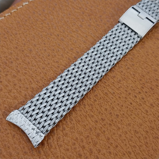 Vintage 19mm 18mm 17mm Stainless Steel Mesh Hadley Unused nos 1960s Watch Band